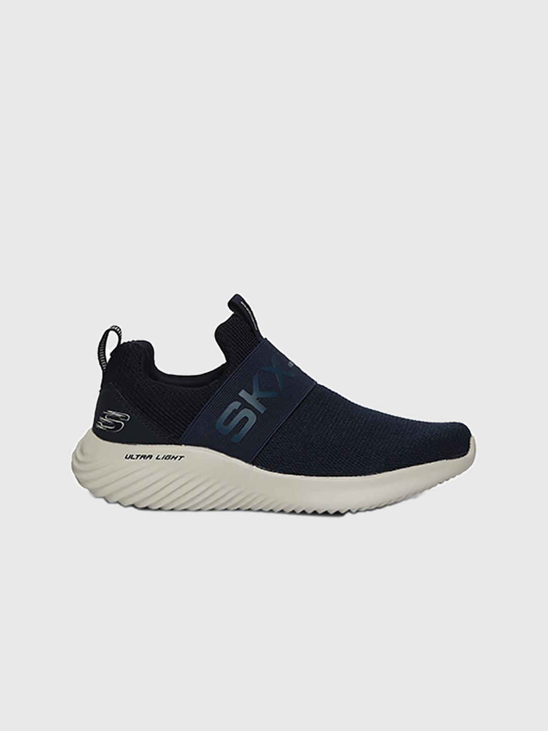 Buy Skechers Men Navy Blue Bounder-Bearko Slip-On Sneakers