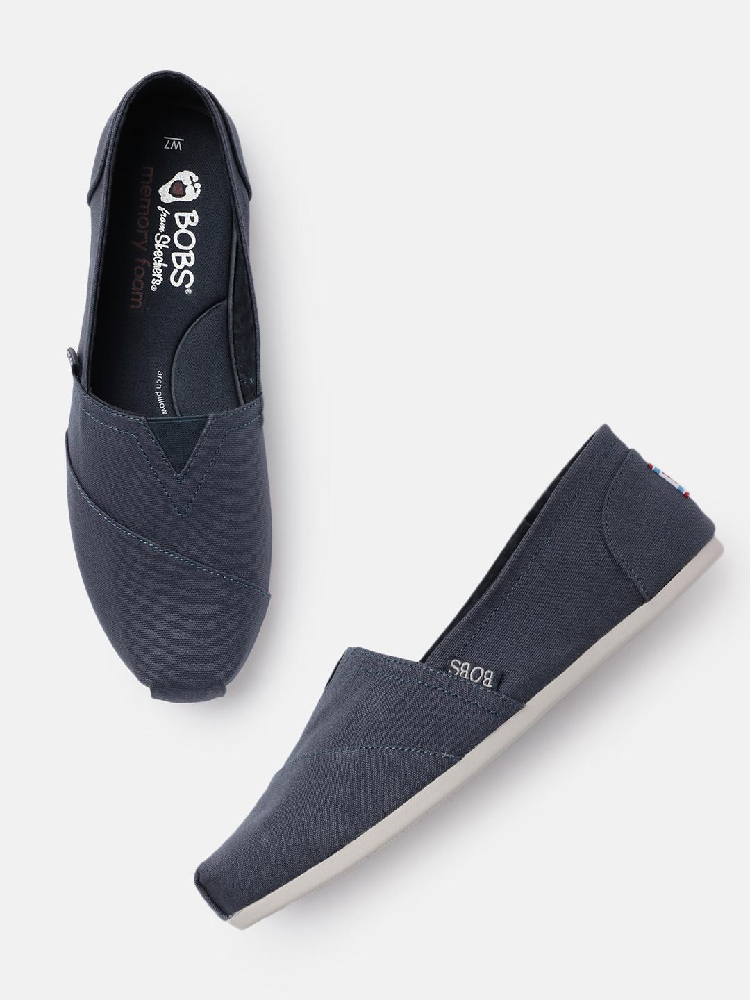 Skechers Bobs Toms Knock Off Skechers Women Navy Blue Bobs Plush