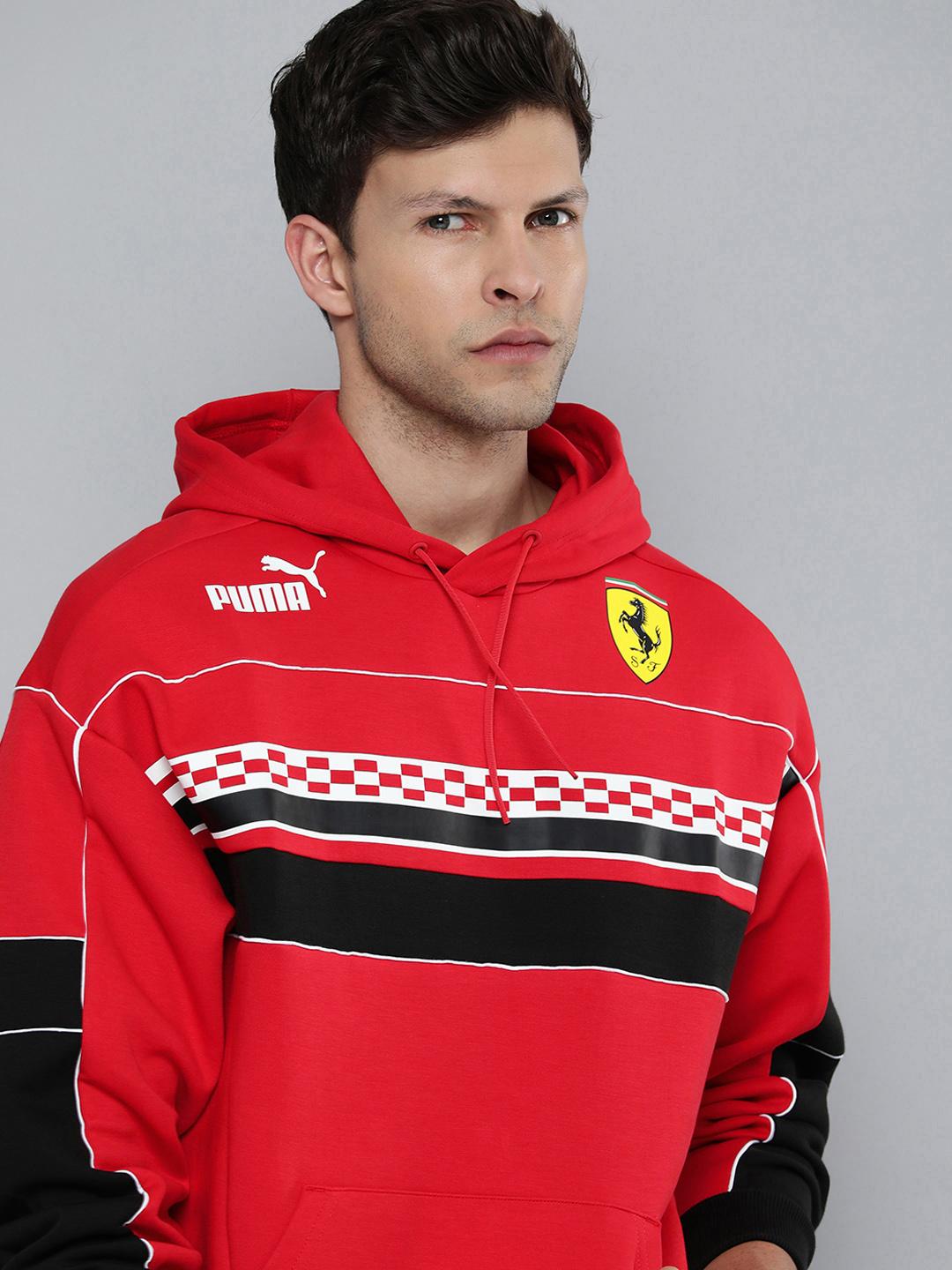 Buy PUMA Motorsport Men Brand Logo Printed Hooded Ferrari Race SDS