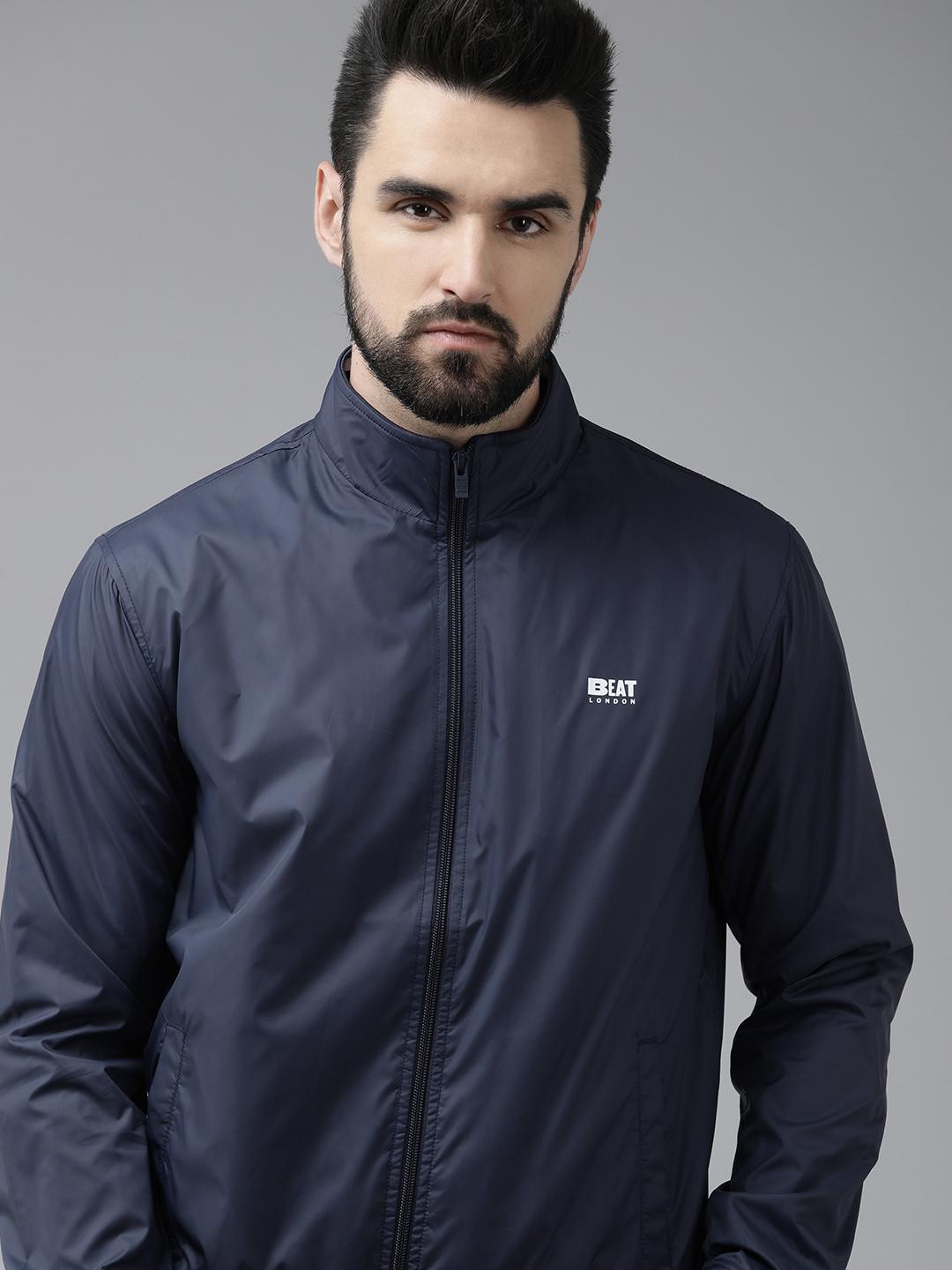 Buy BEAT LONDON by PEPE JEANS Men Blue Bomber Jacket - Jackets for