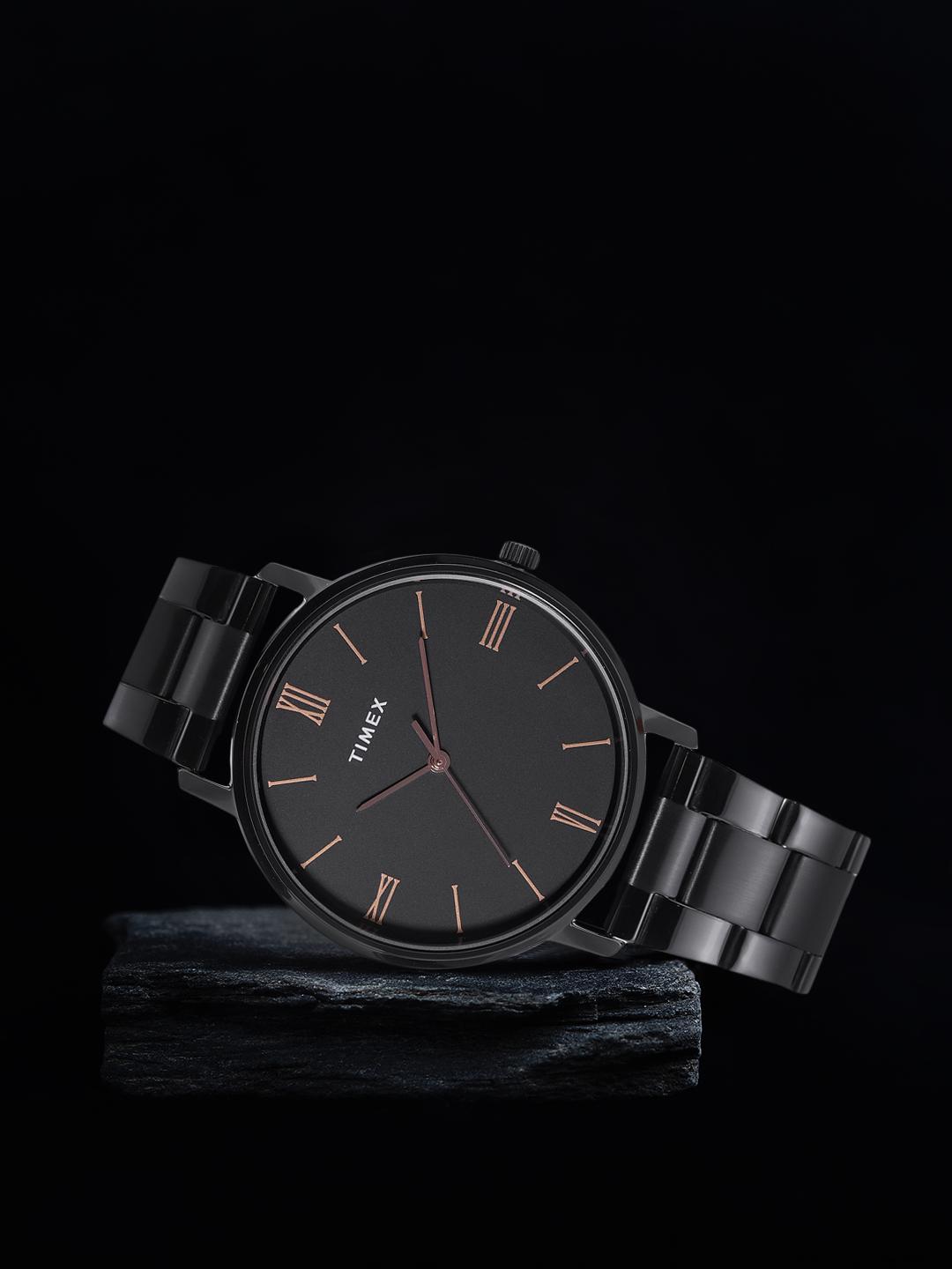 Timex Men Black Brass Dial Watch TWTG80SMU10