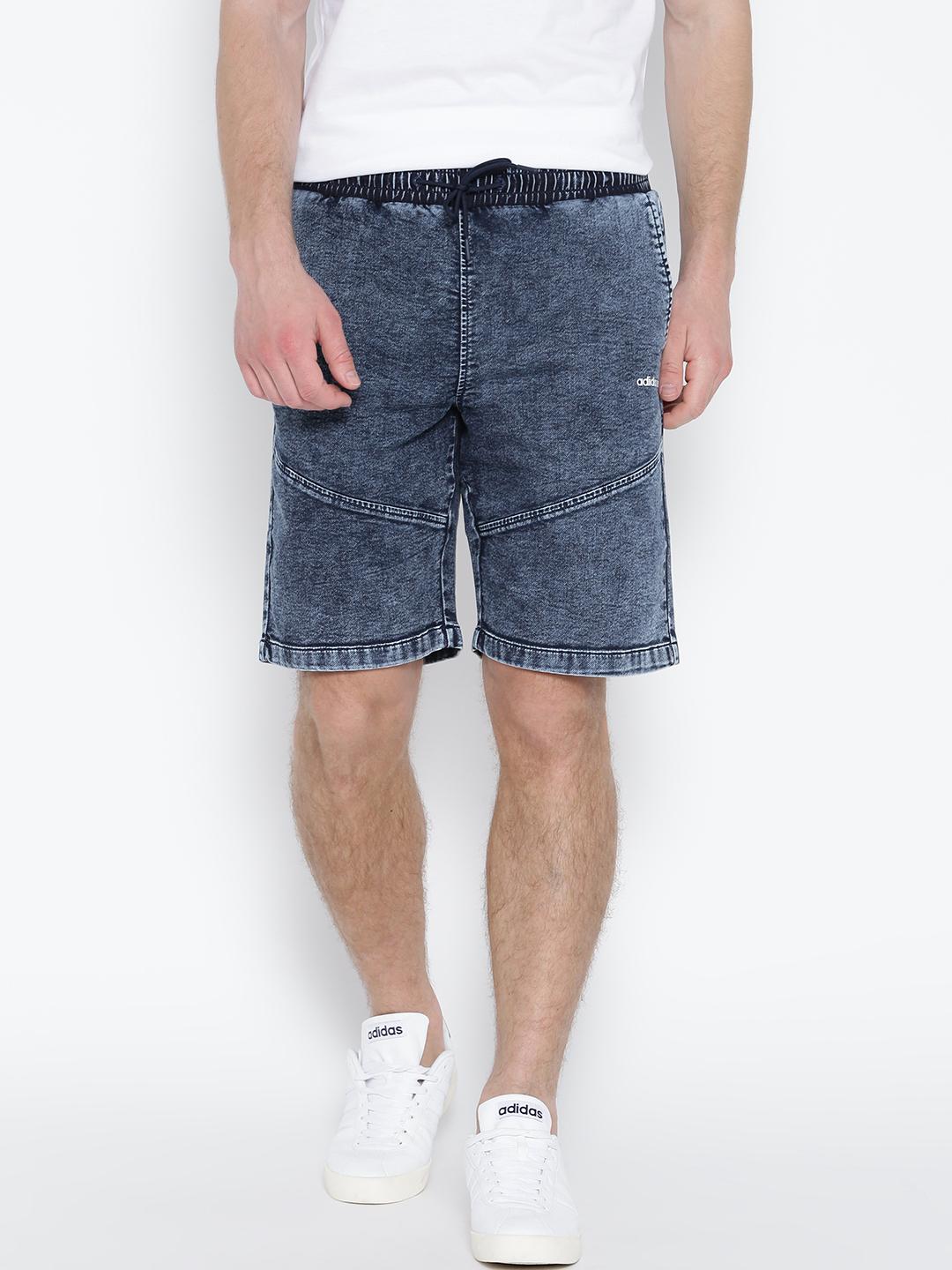 Buy ADIDAS NEO Men Blue SSD Washed Denim Shorts - Shorts for Men
