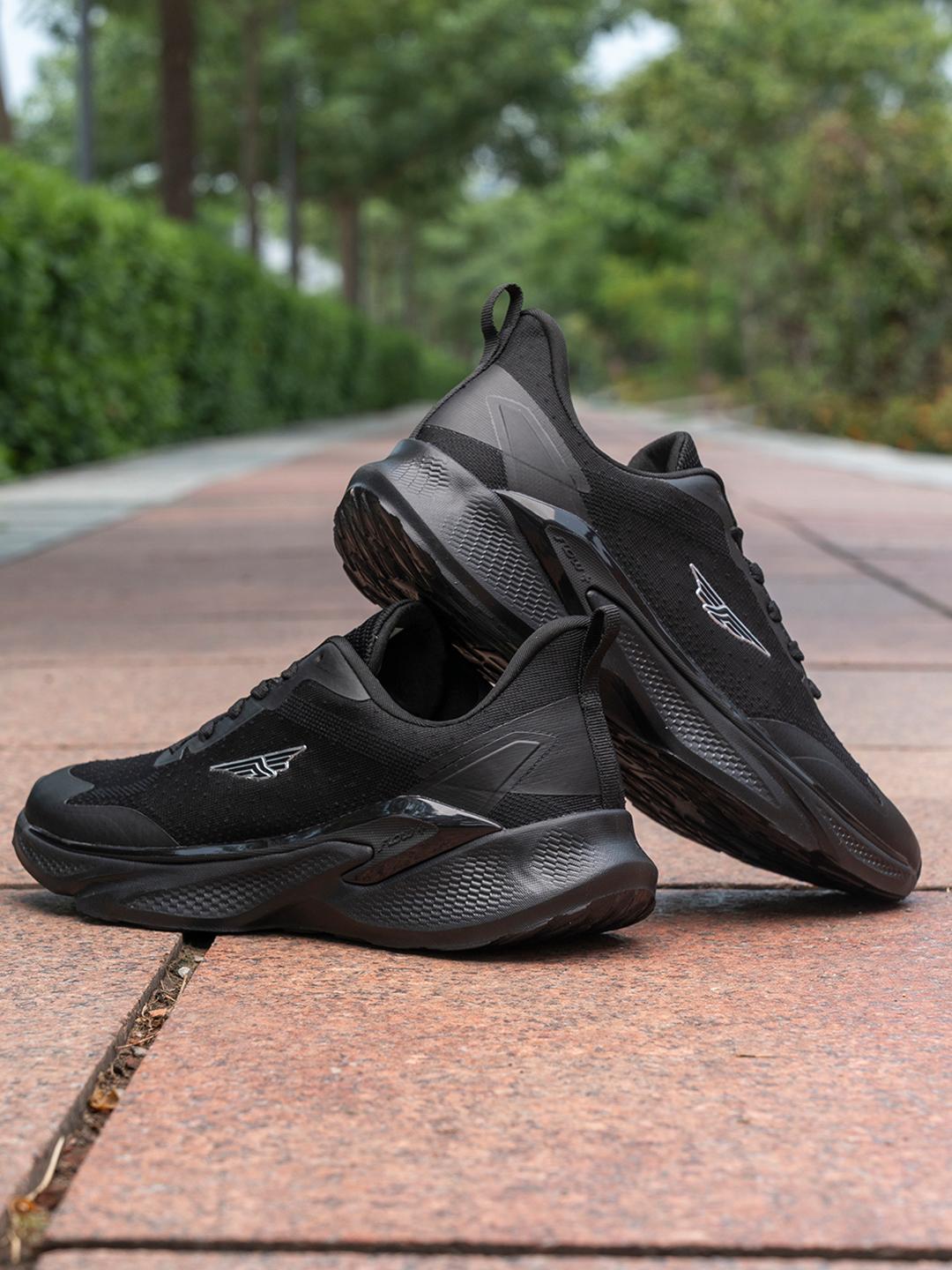 Redtape All Black Walking Shoes Buy Red Tape Men Black Walking