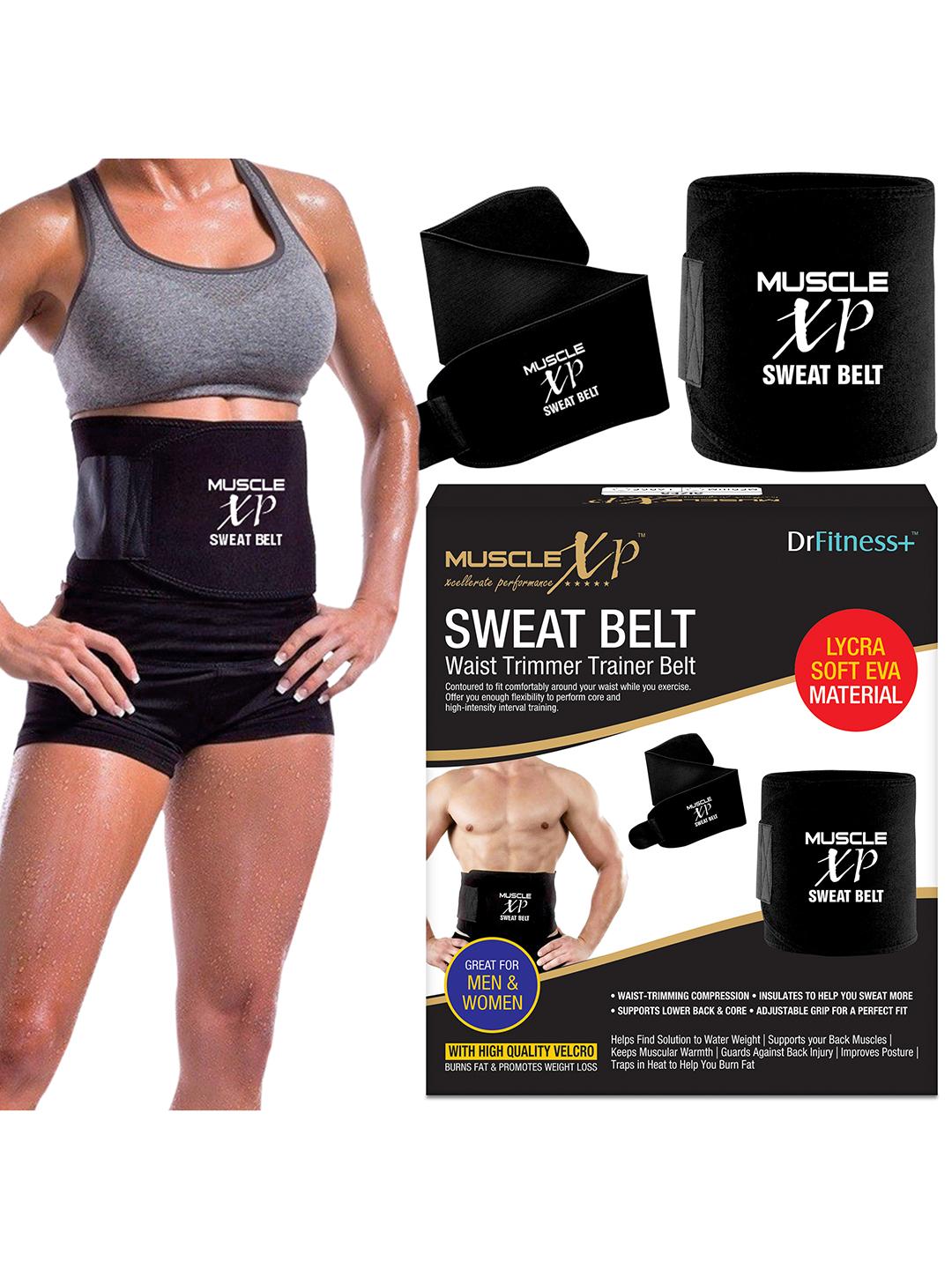 Buy MUSCLEXP Unisex Black DrFitness+ Tummy Trimming Sweat Belt 52