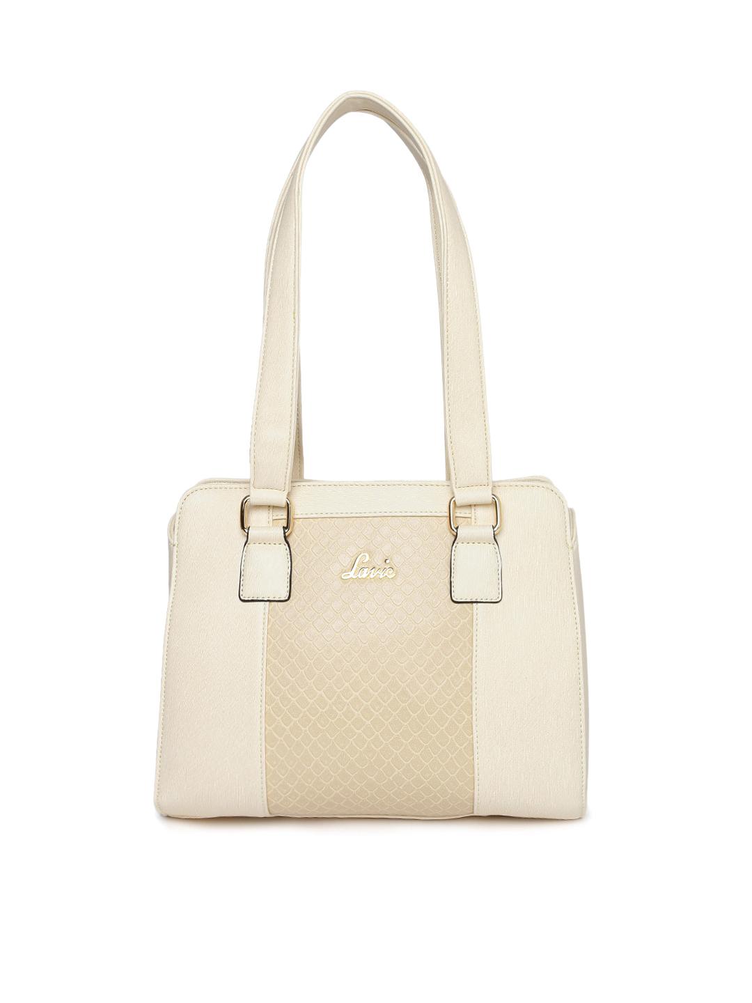 Buy Lavie Cream-Coloured Textured Shoulder Bag Handbags for
