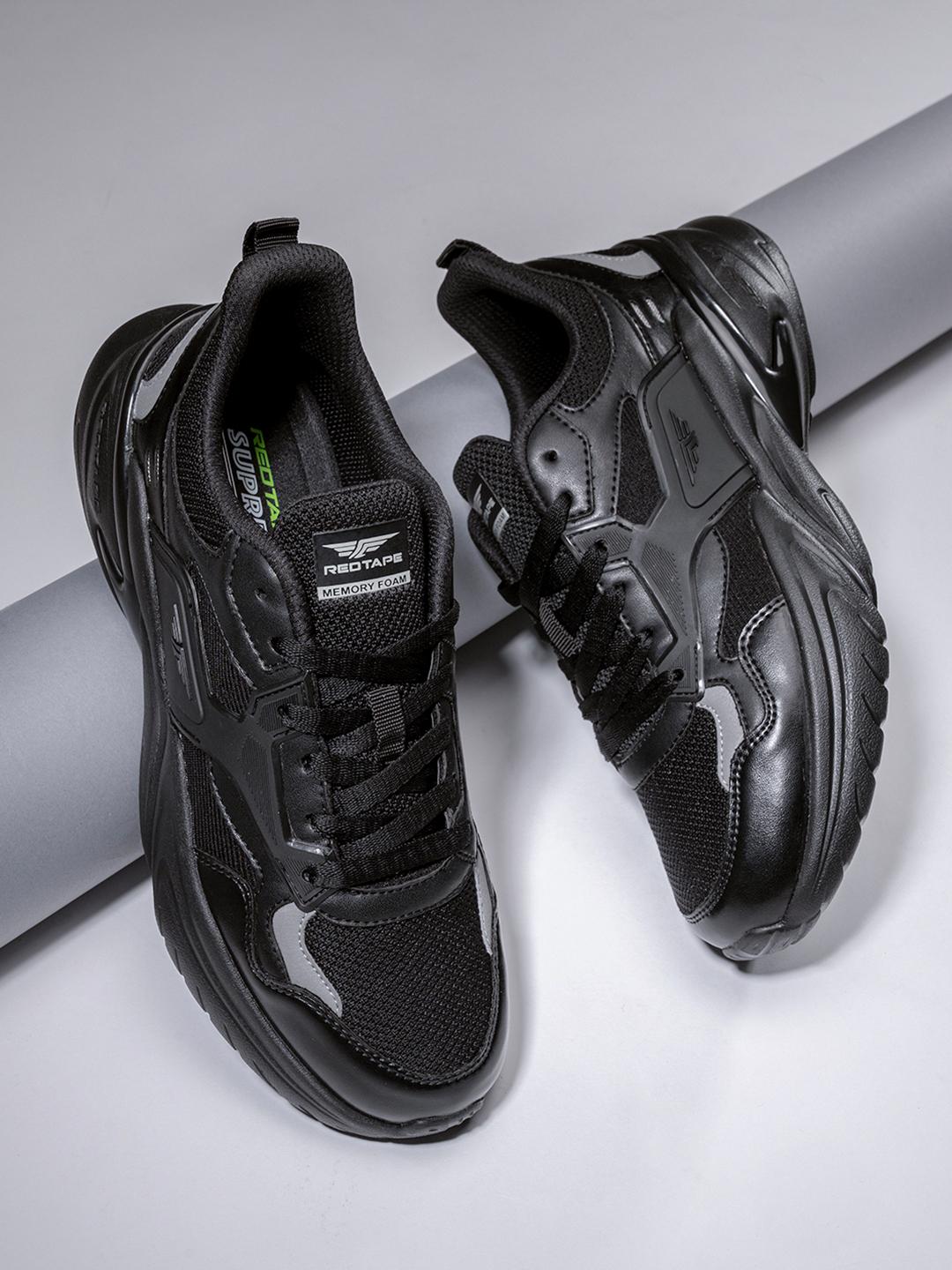 Buy Red Tape Men Black Mesh Walking Shoes Sports Shoes for Men