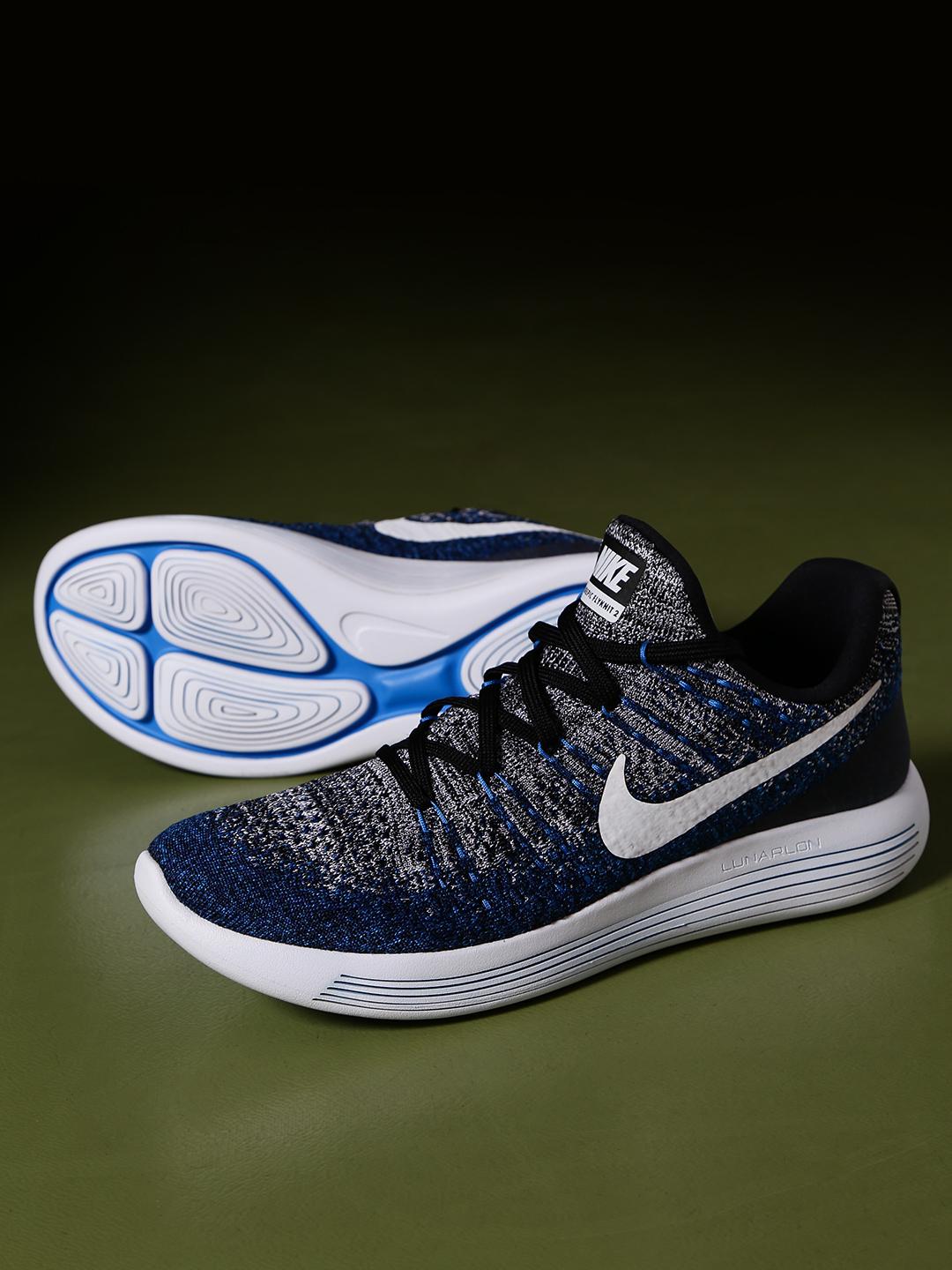 Buy Nike Men Blue LUNAREPIC LOW FLYKNIT Running Shoes Sports