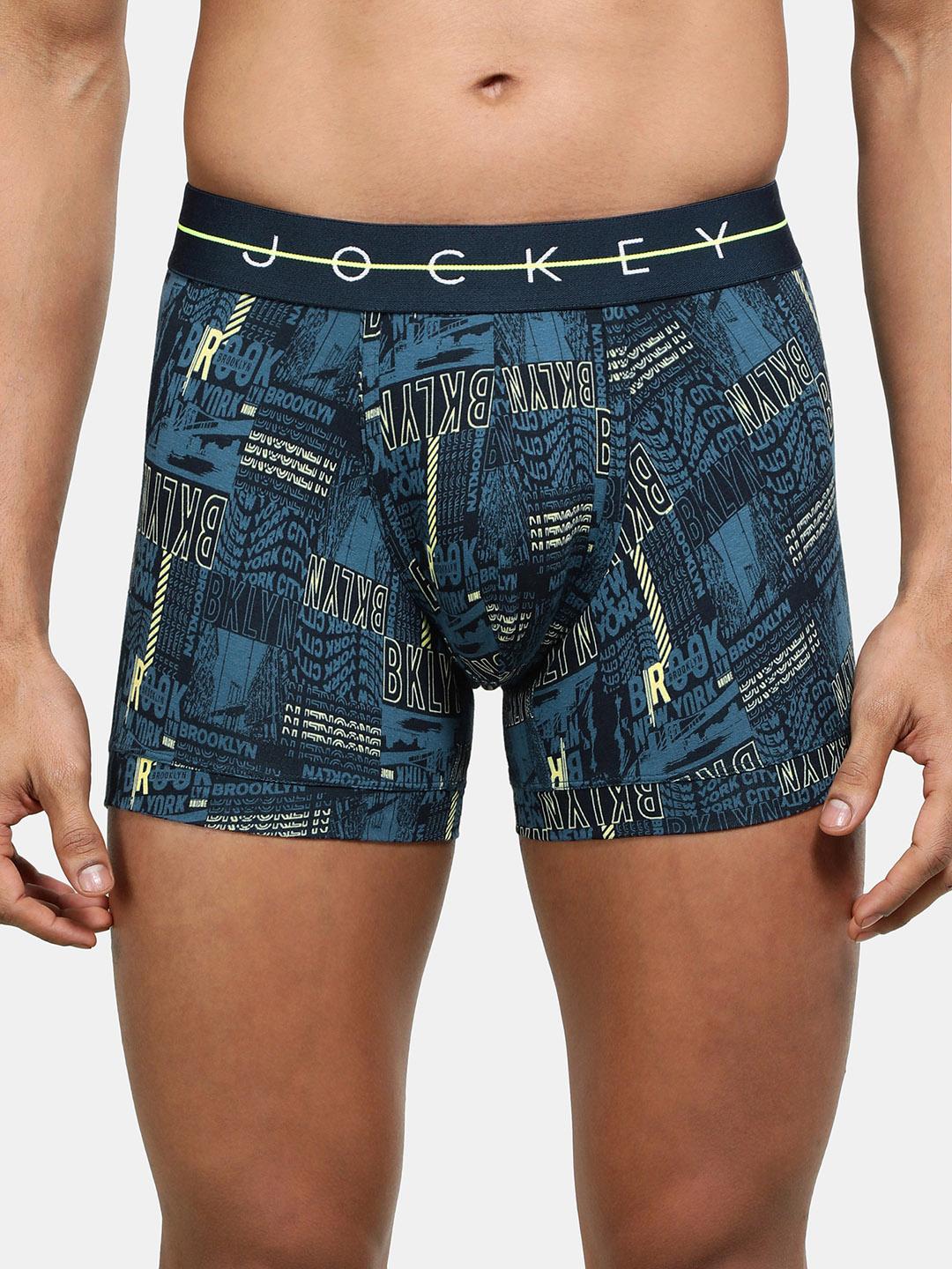 Jockey Super Combed Cotton Stretch Printed Trunk-NY02 - Image 1