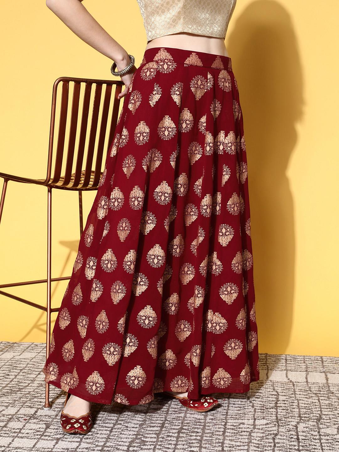 mame Osmanthus Motif Jacquard Skirt Bag mame Osmanthus Motif