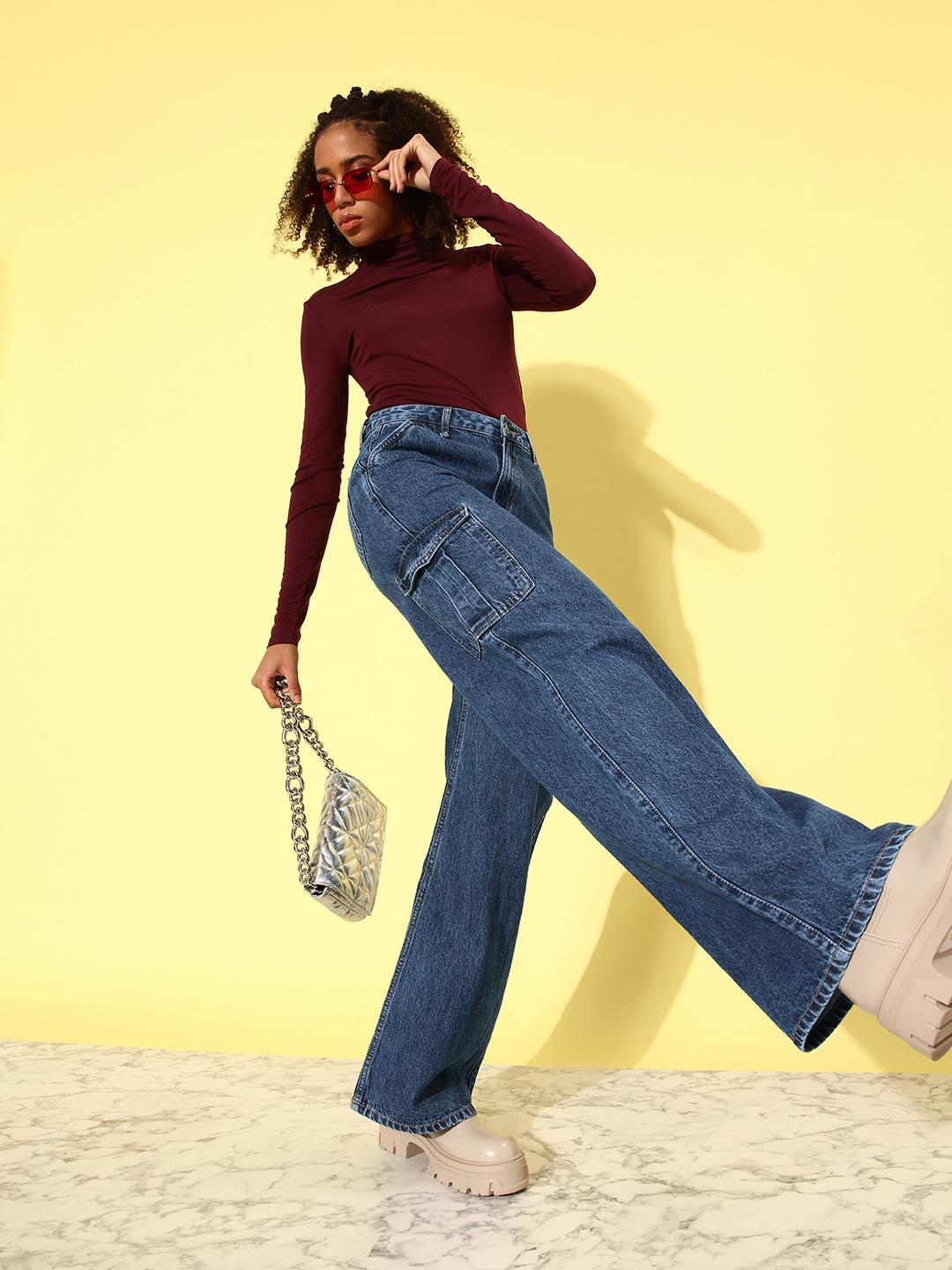 パンツ hamcusWASTELANDWALKER CONVERTIBLE JEANS Buy The Roadster Lifestyle Co. Women Wide Leg High-Rise Cargo