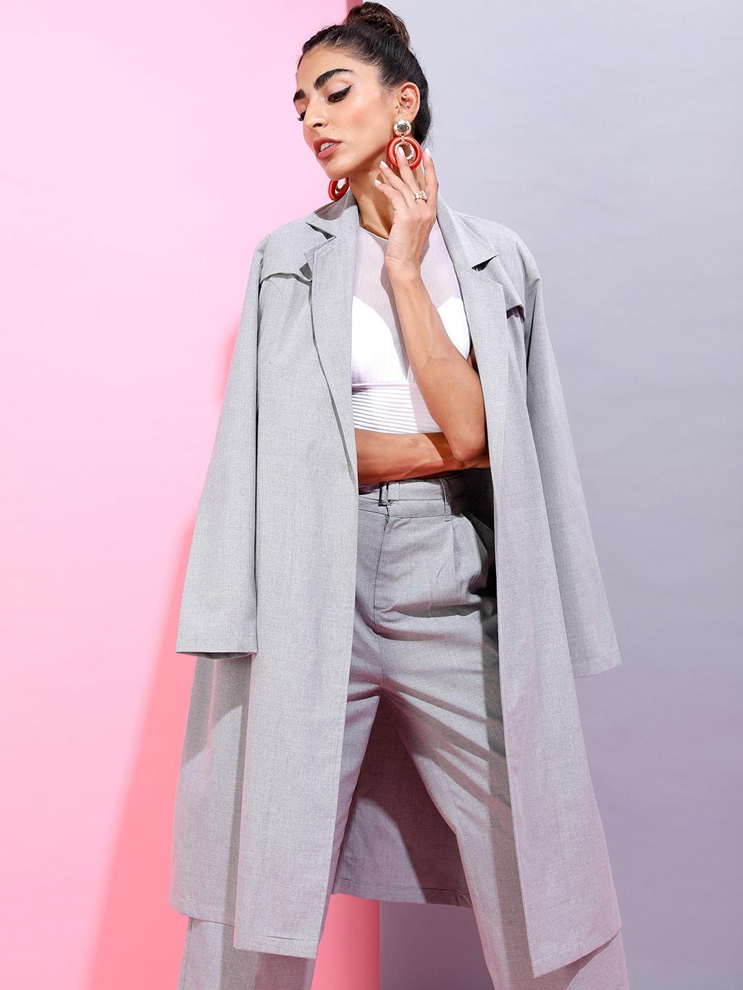 ジャケット・アウター melt the lady wide trench coat gray Buy Tokyo Talkies Women Grey Solid Longline Trench Coat - Coats