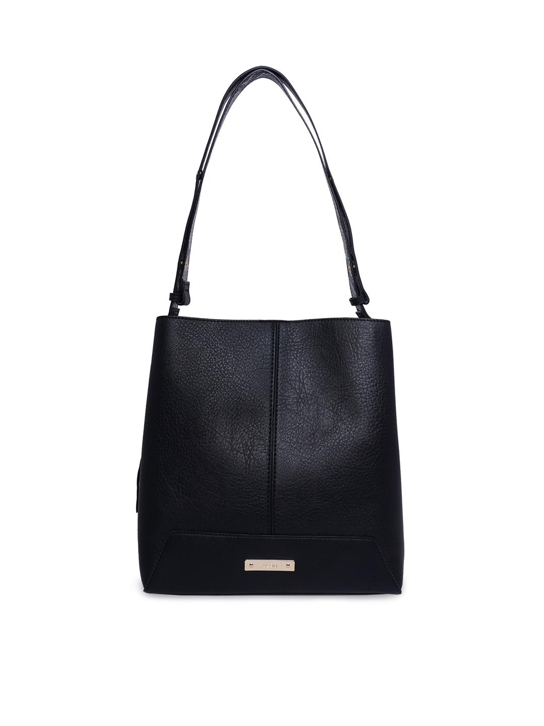 Buy ALDO Black PU Structured Shoulder Bag with Tasselled