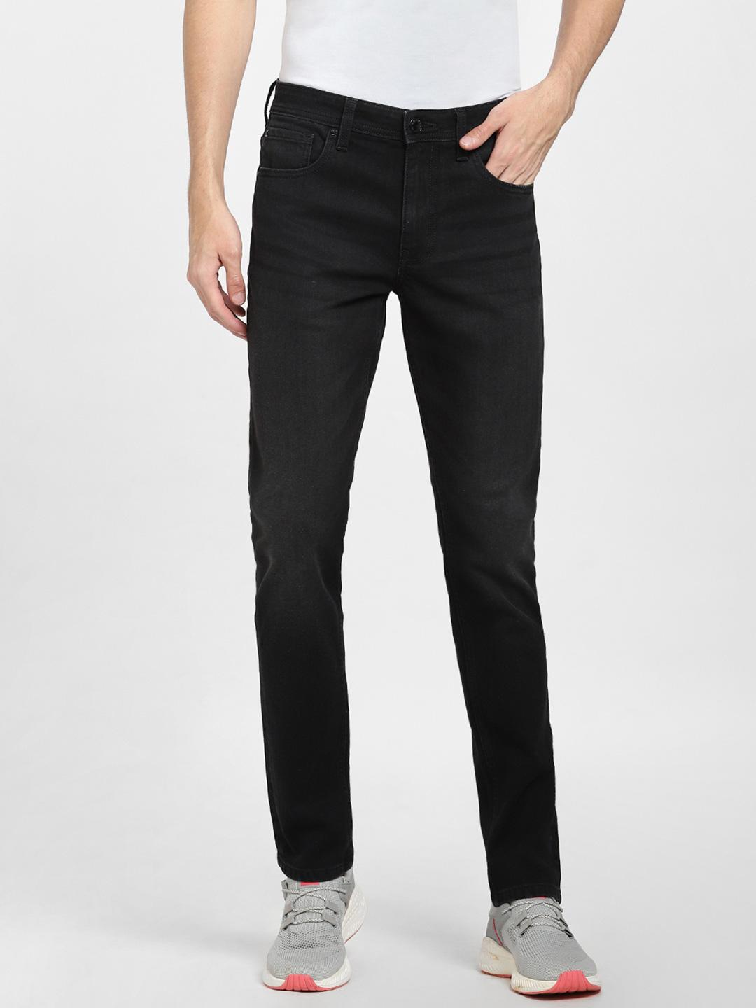 Buy Jack Jones Men Black Regular Fit Low-Rise No Fade Jeans