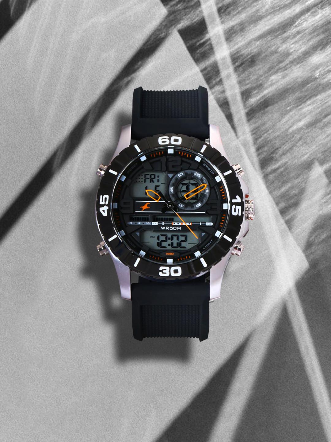 Fastrack Men Black Analogue and Digital Watch