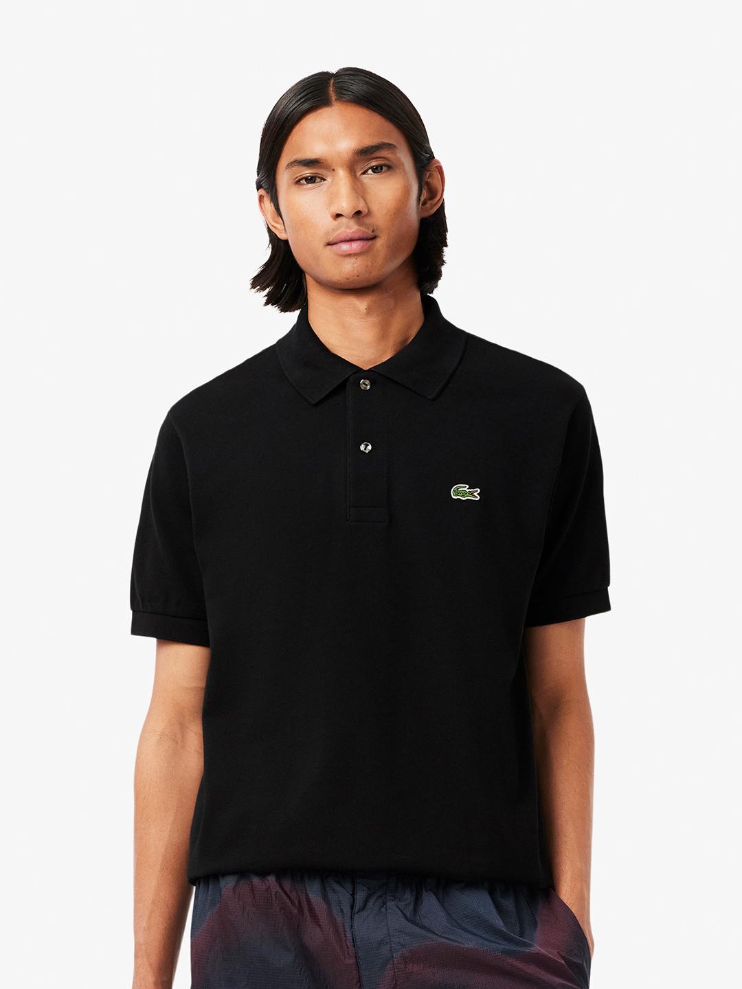 LACOSTE L1212　FR4　黒　2025ボーイズマーケット購入　フララコ Buy Lacoste Black Classic Fit L.12.12 Polo Collar Tshirts