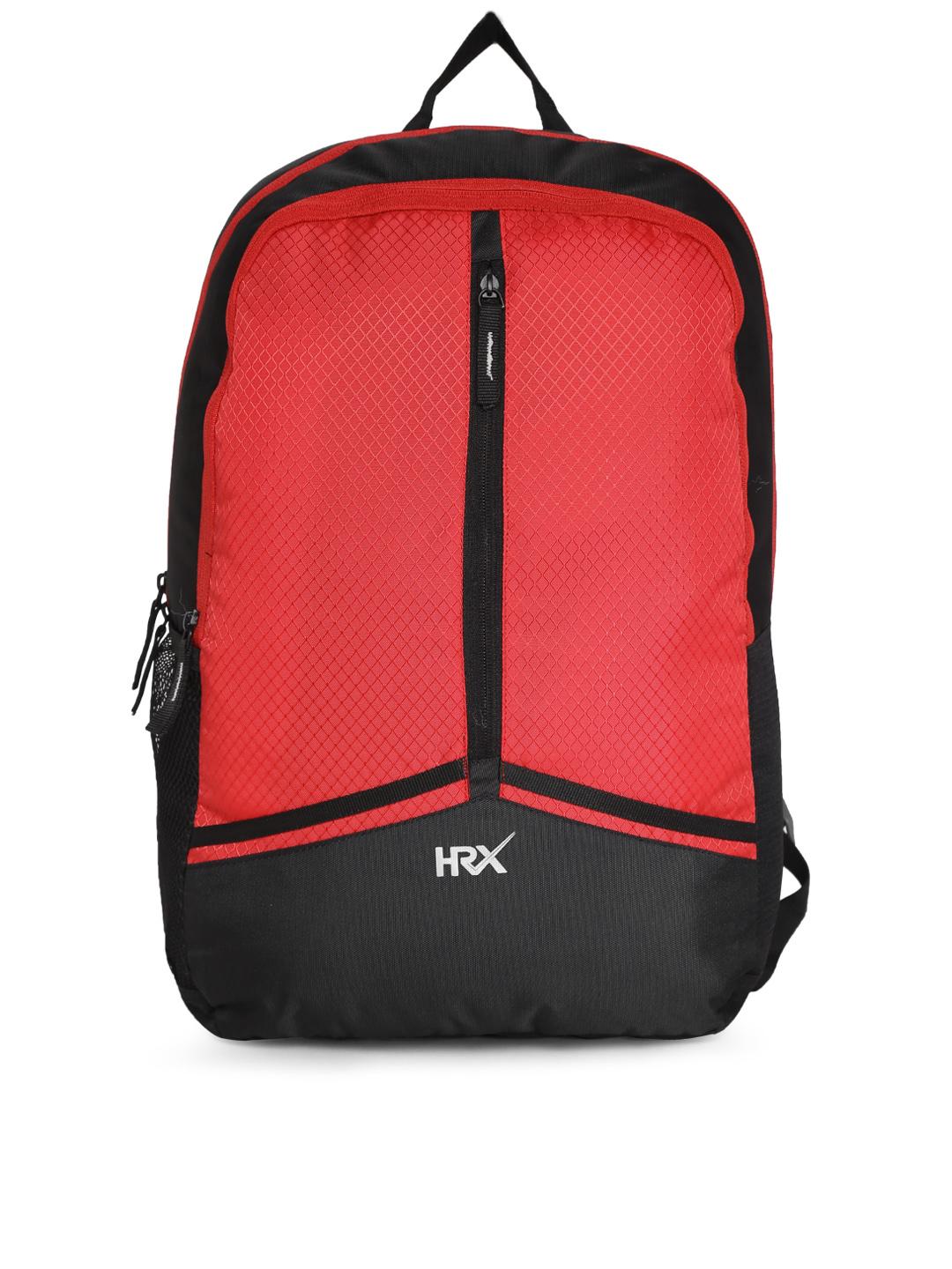 Buy HRX by Hrithik Roshan Unisex Red & Black Ninja BP Textured