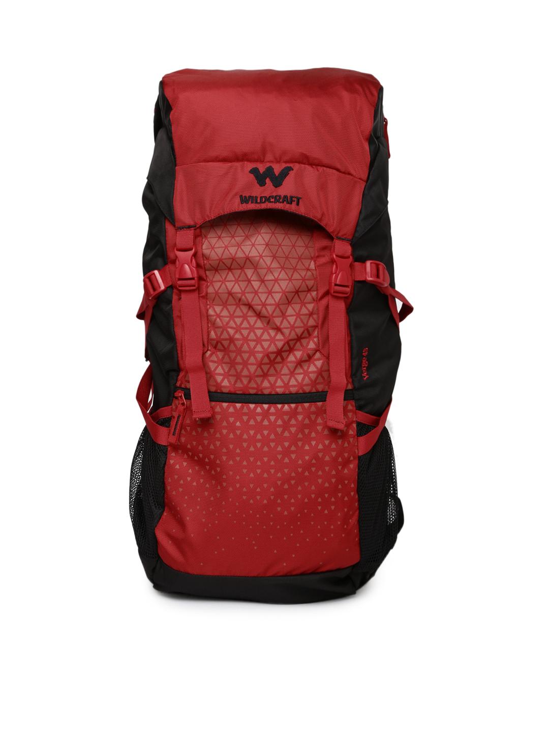 Buy Wildcraft Unisex Red Black Printed Verge 45 Rucksack