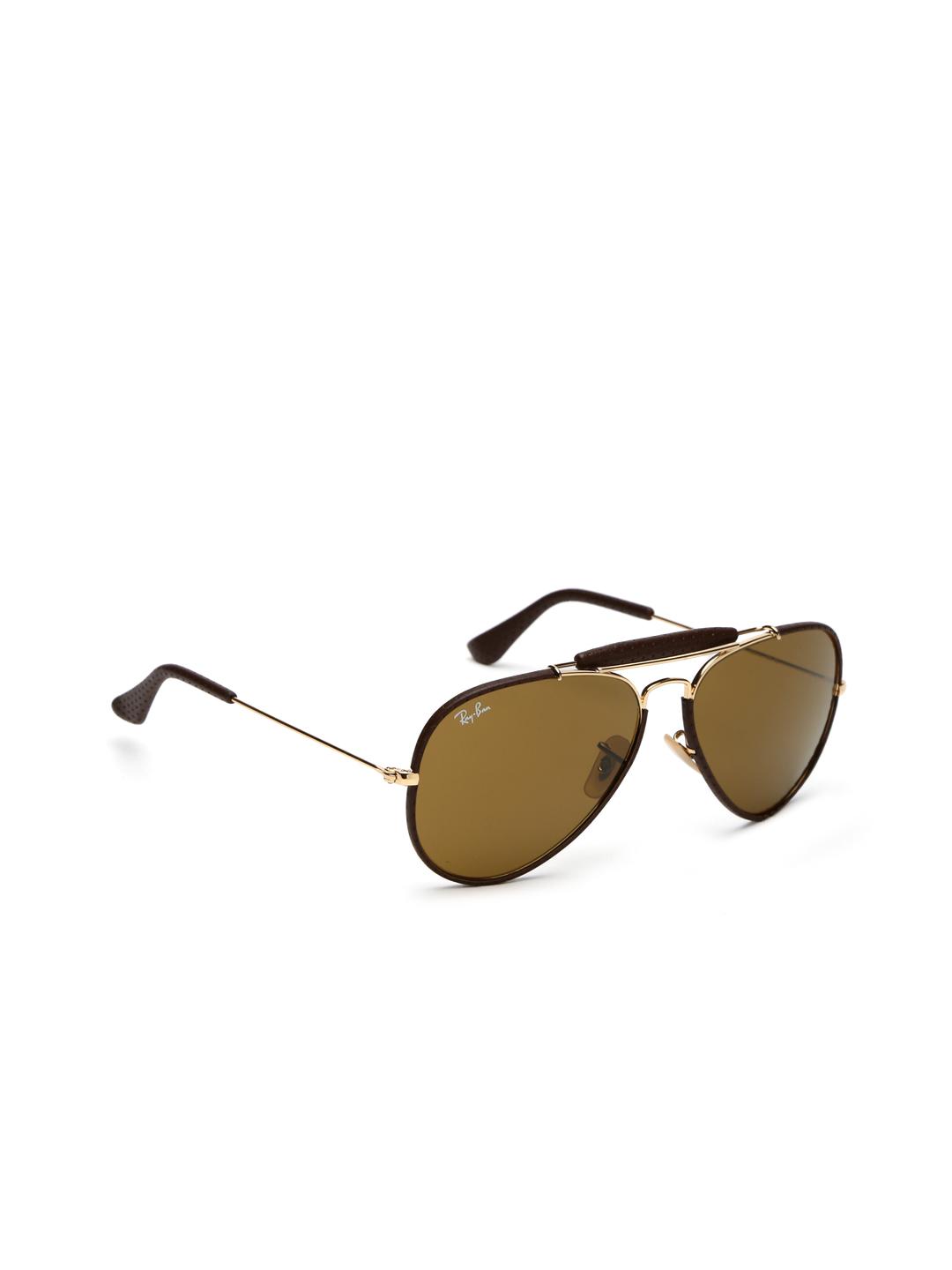 Buy Ray-Ban Men UV Protected Brown Lens Pilot Sunglasses