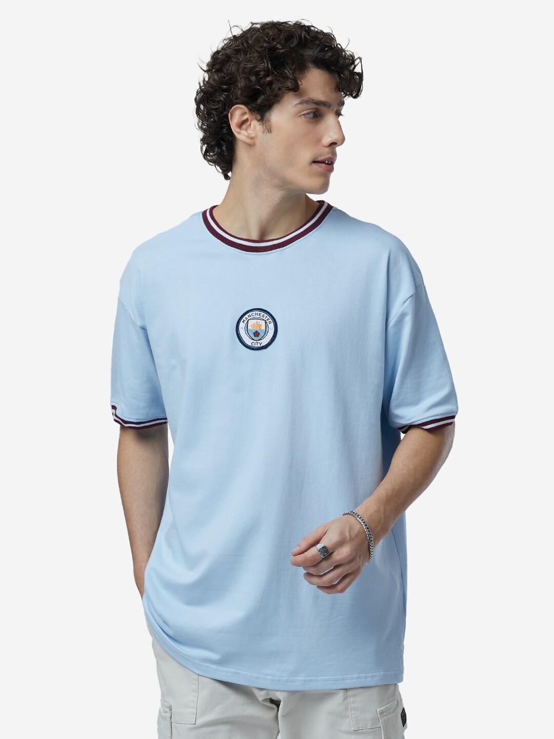 Buy The Souled Store Men Manchester City Round Neck Oversized T