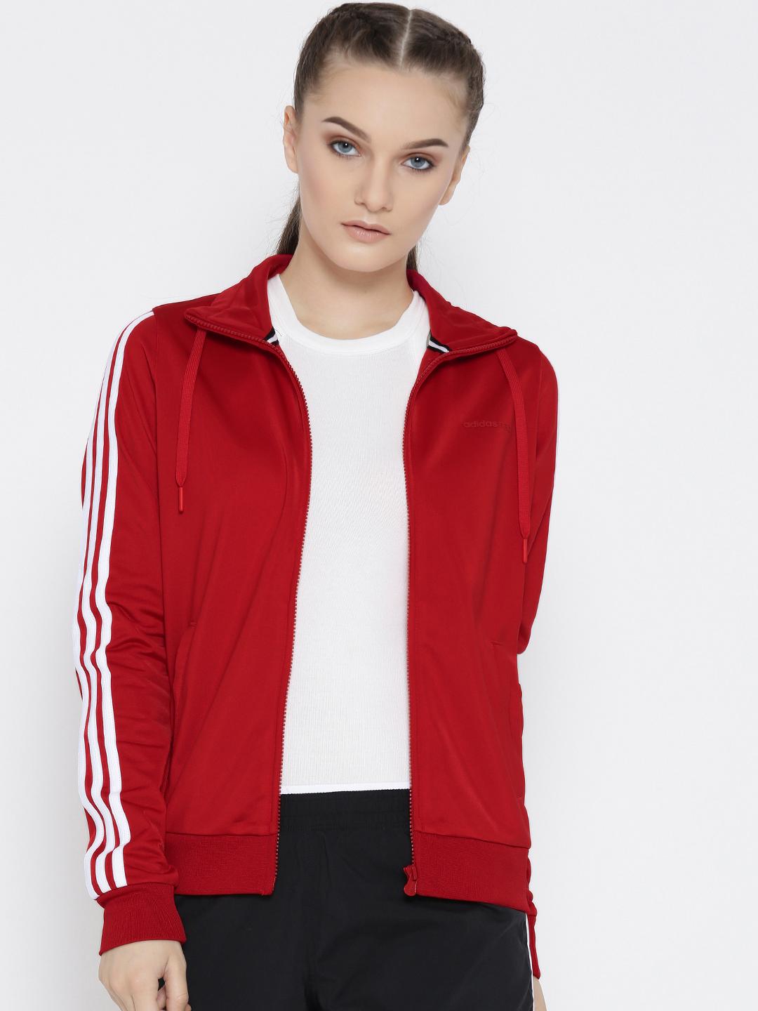Buy ADIDAS NEO Women Red FRN TRICOT TT Printed Detail Bomber