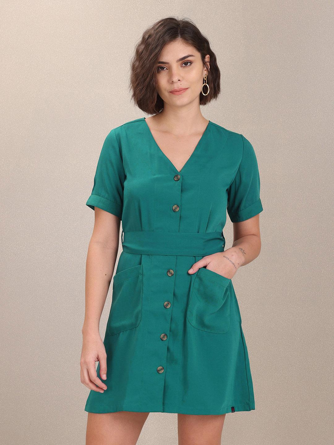 Buy U S Polo Assn Women Blue A-Line Mini Dress Dresses for Women