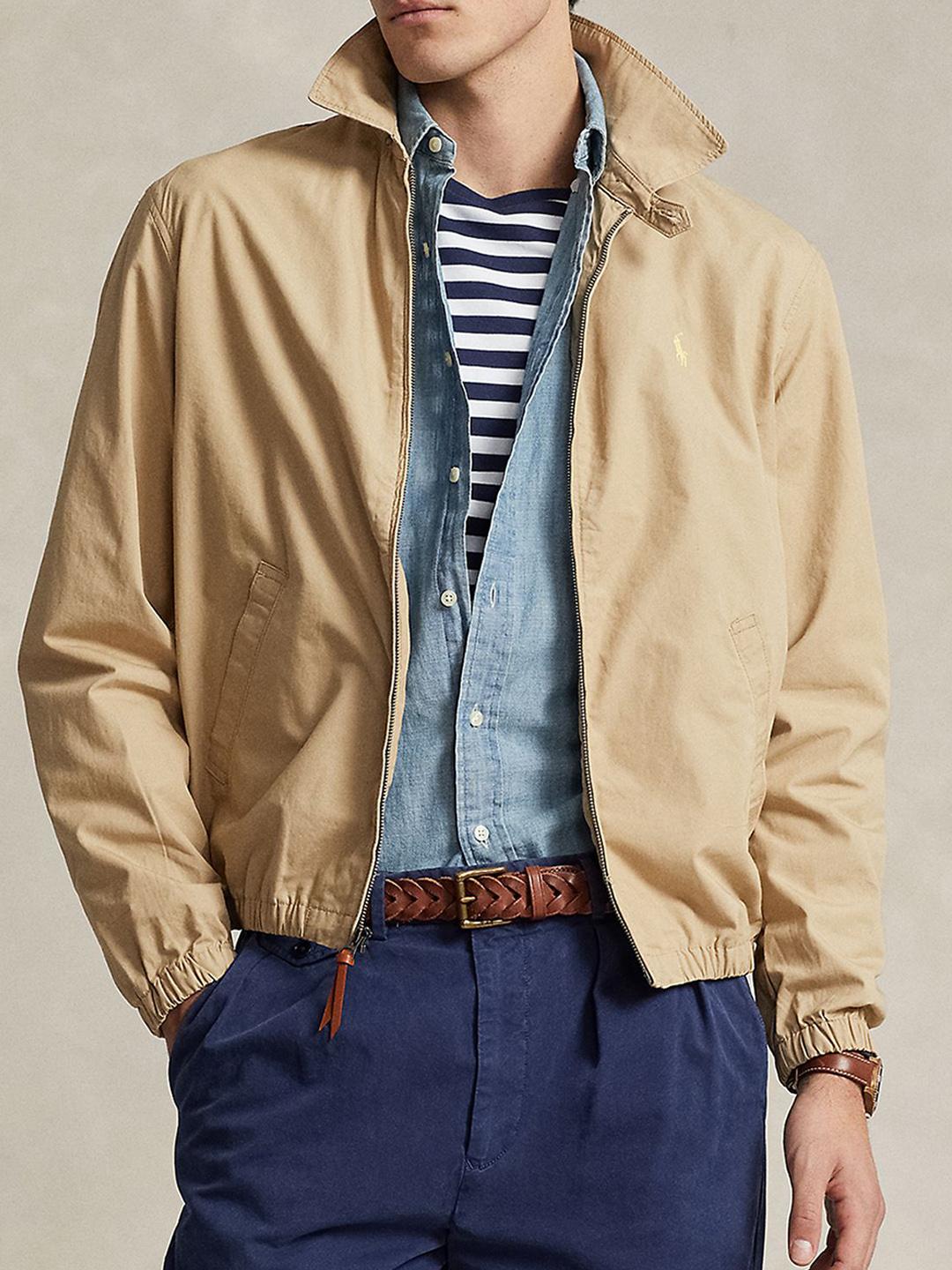 POLO RALPH LAUREN ベージュ ジップアップジャケット Buy Polo Ralph Lauren Pure Cotton Bayport Poplin Jacket - Jackets