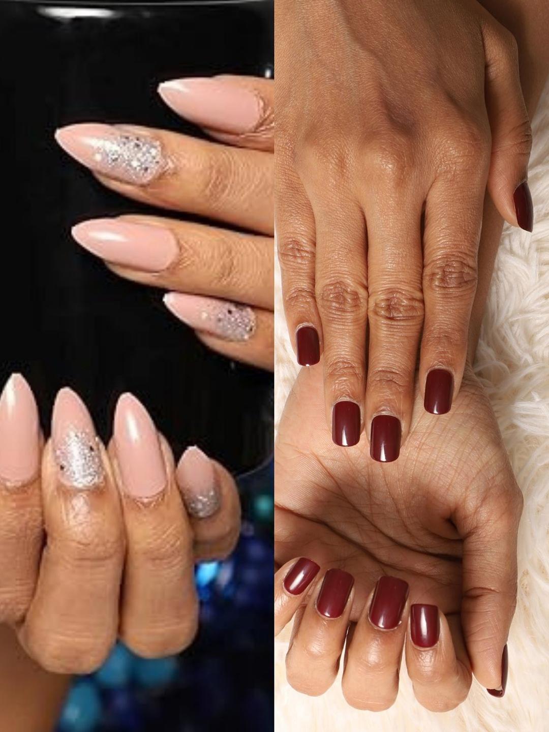 Buy LICK Pack Of 2 Acrylic Press on Nails With Quick Dry Glue