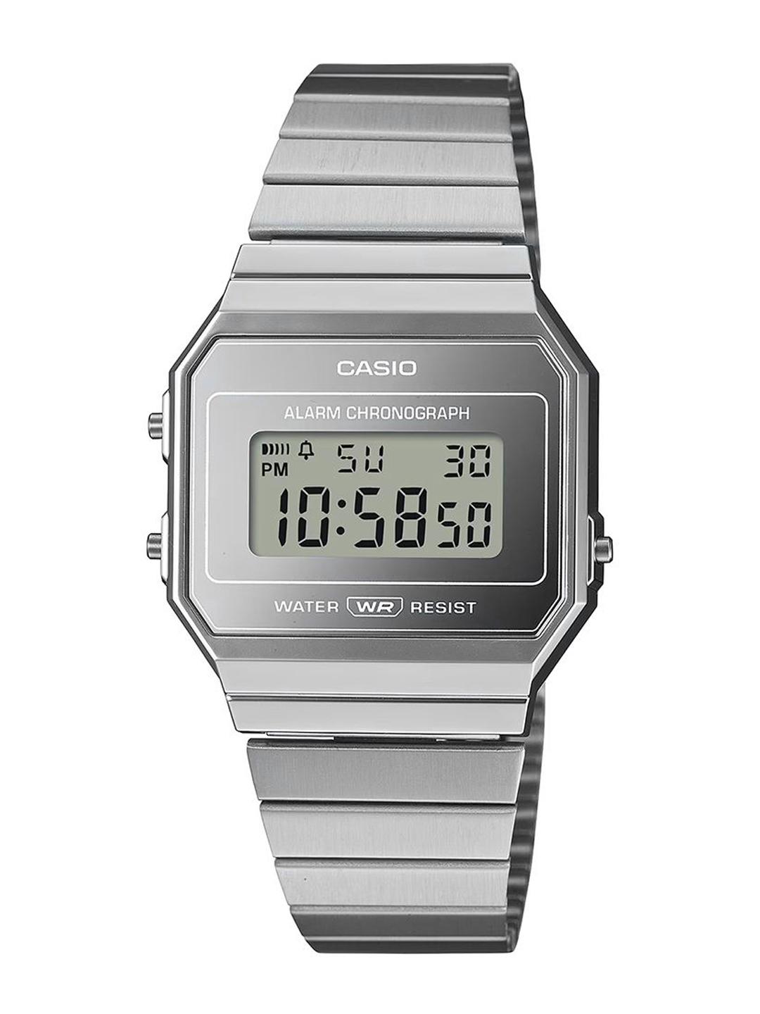 Buy CASIO Unisex Dial & Stainless Steel Cuff Straps Digital