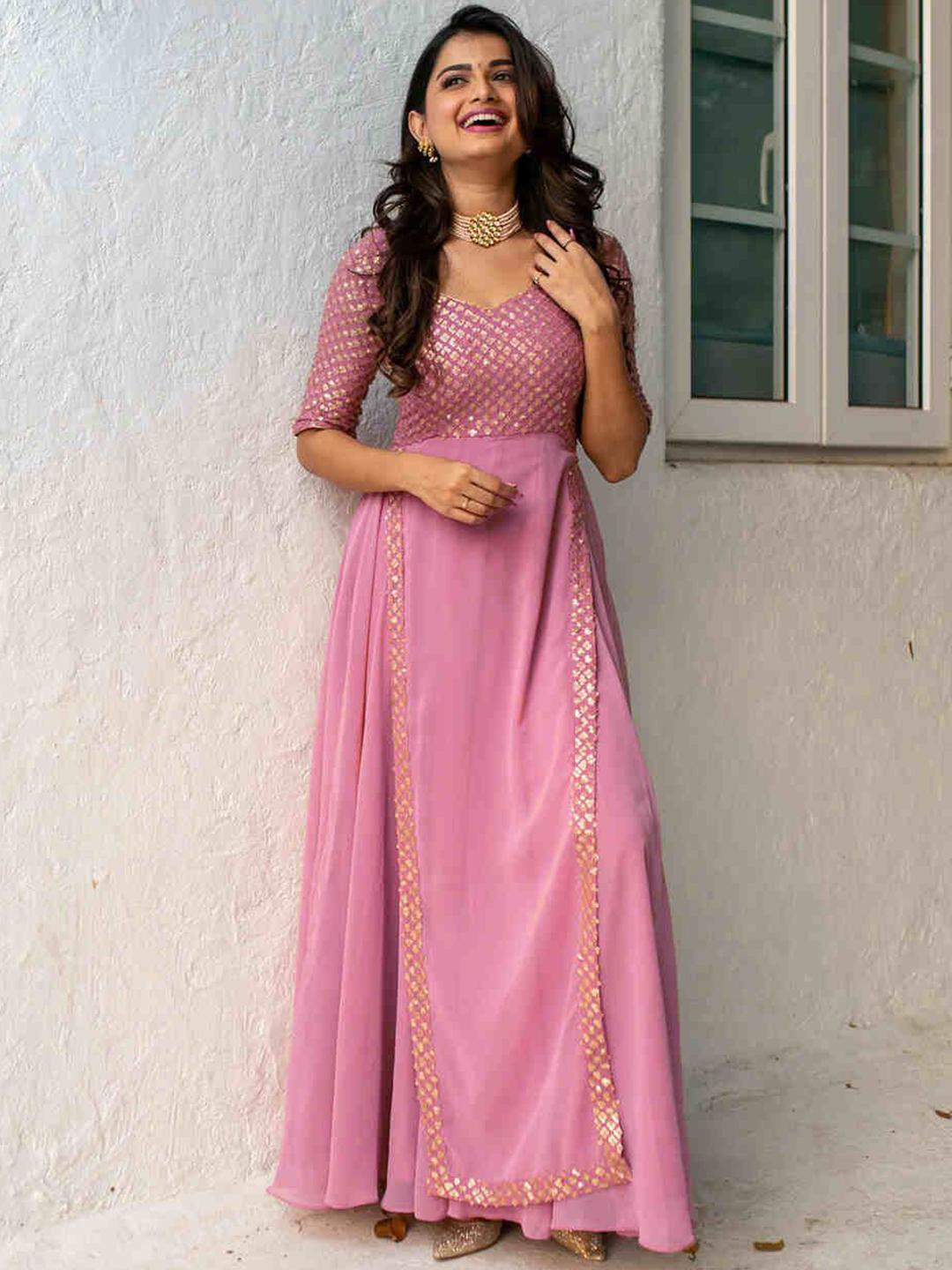 Buy KALINI Embroidered maxi Ethnic motifs Georgette Fit and Flare Dresses - Ethnic Dresses for Women 30621109 | Myntra Buy KALINI Embroidered maxi Ethnic motifs Georgette Fit and Flare Dresses - Ethnic Dresses for Women 30621109 | Myntra