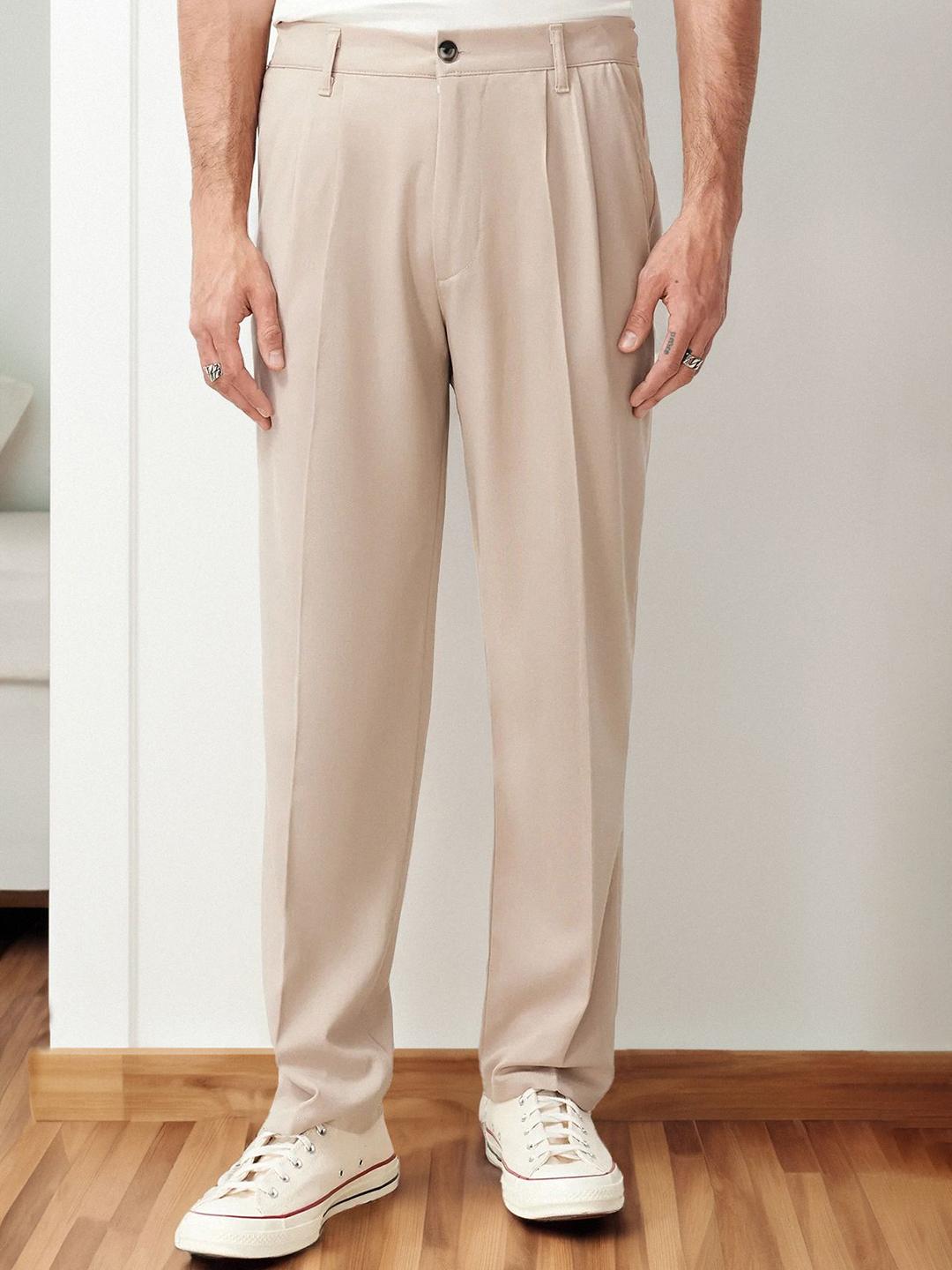 Buy Trendyol Men Pleated Trousers - Trousers for Men 30684933 | Myntra