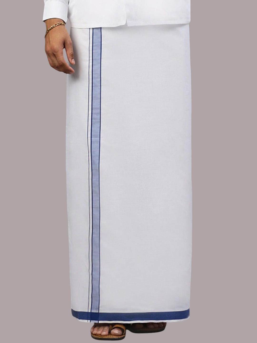 Buy Ramraj Men Solid Single Layer Cotton Dhoti With Border