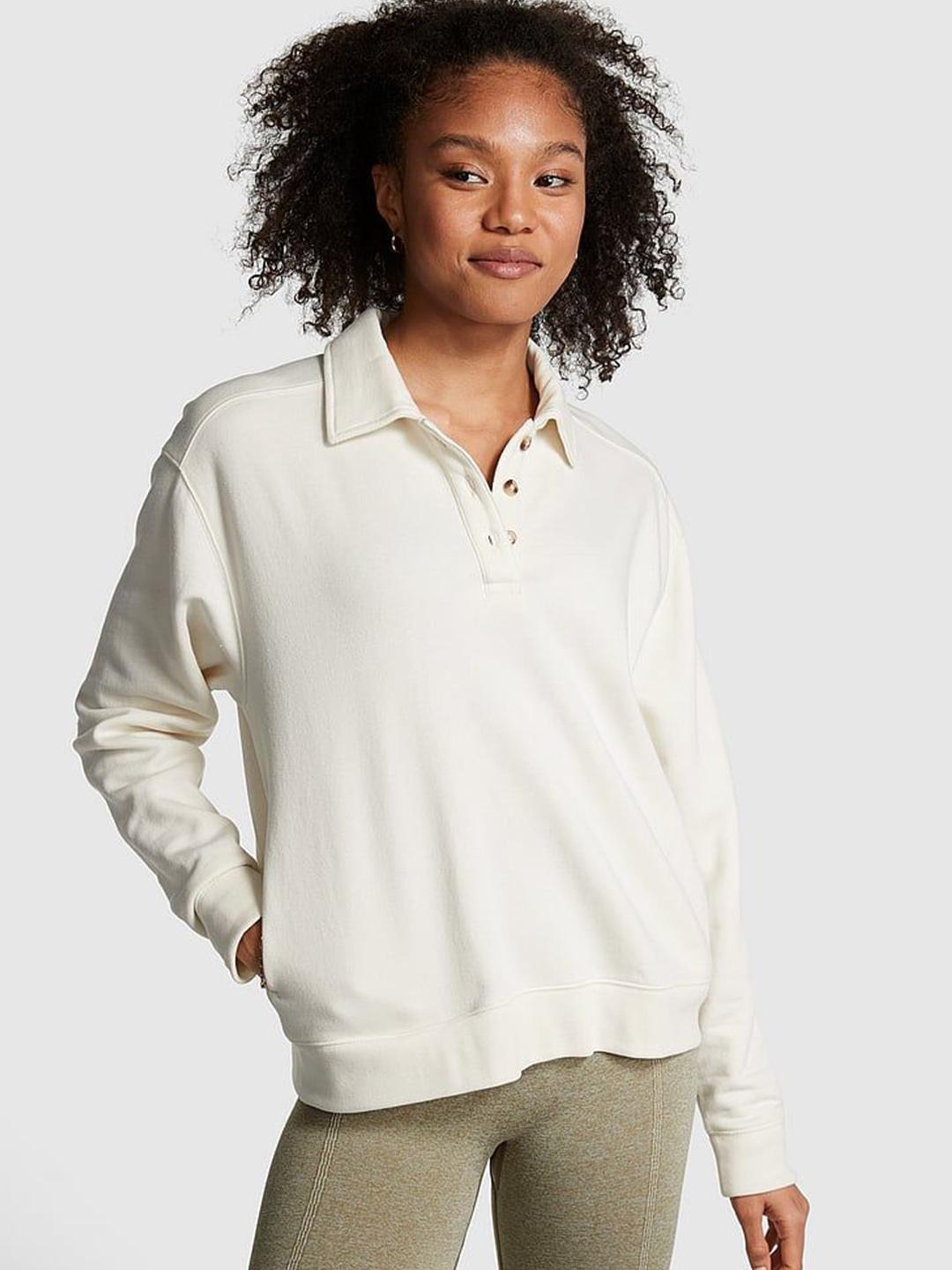 Buy Victoria's Secret PINK Everyday Fleece Polo Sweatshirt
