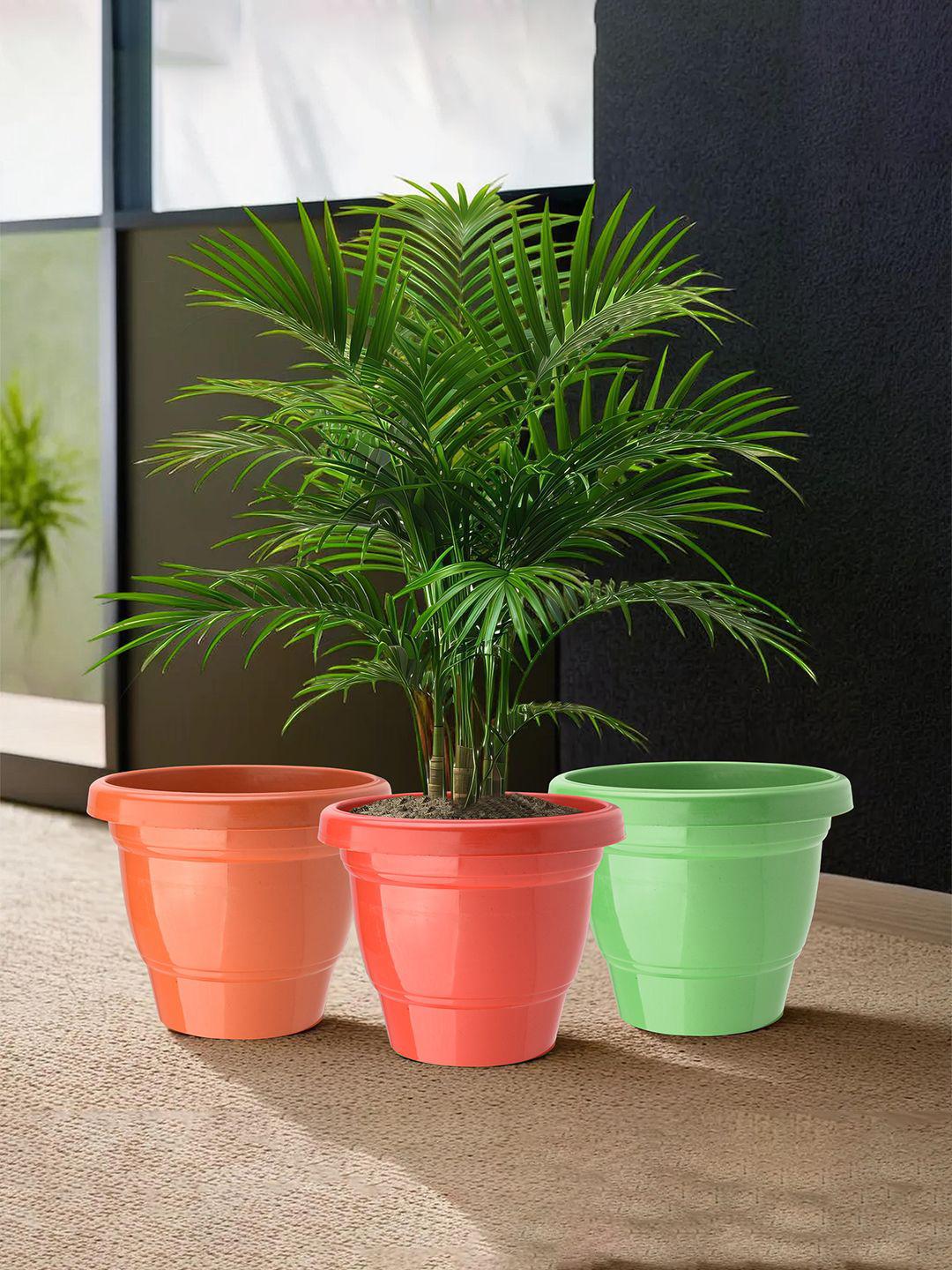 Buy Kuber Industries Green & Orange 3 Pieces Planters - Planters
