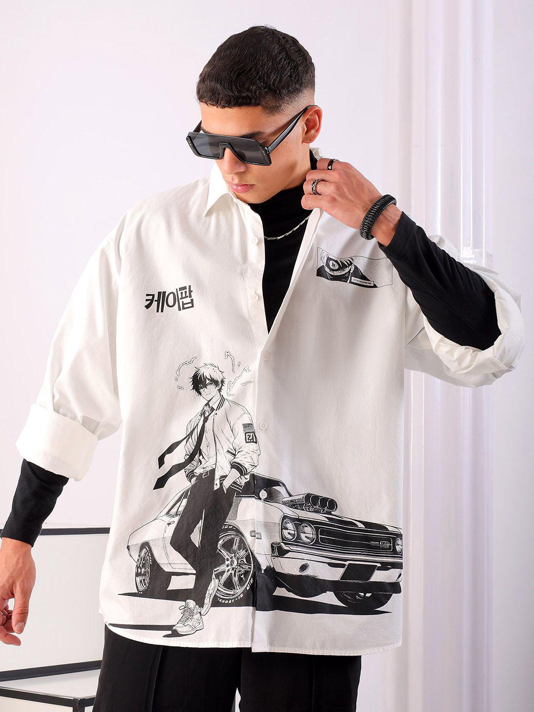 Buy The Indian Garage Co Men Anime Printed Cotton Oversized Boxy