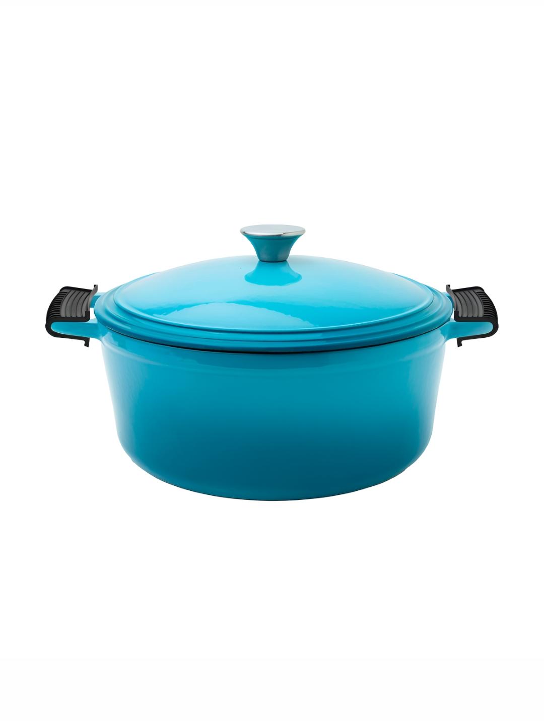 Buy UMAI Blue White Enameled Cast Iron Cookware Casserole 5L