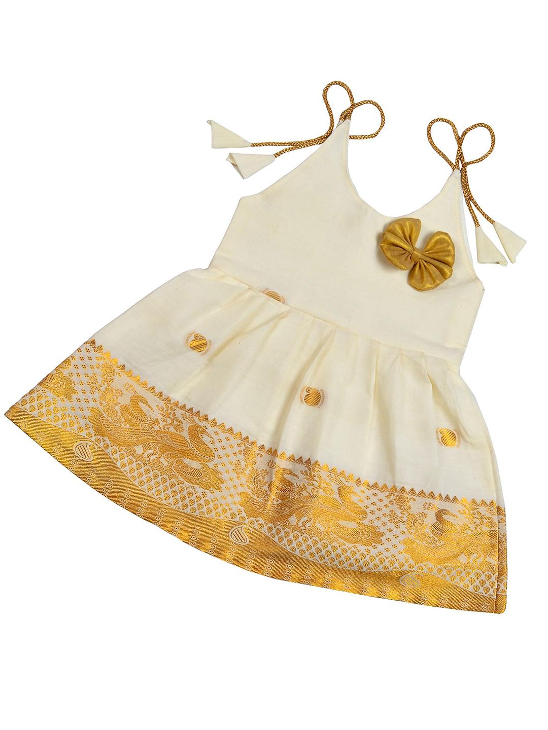 Newborn Baby Kasavu Frock For Babies Buy BAESD Baby Girls Kerala