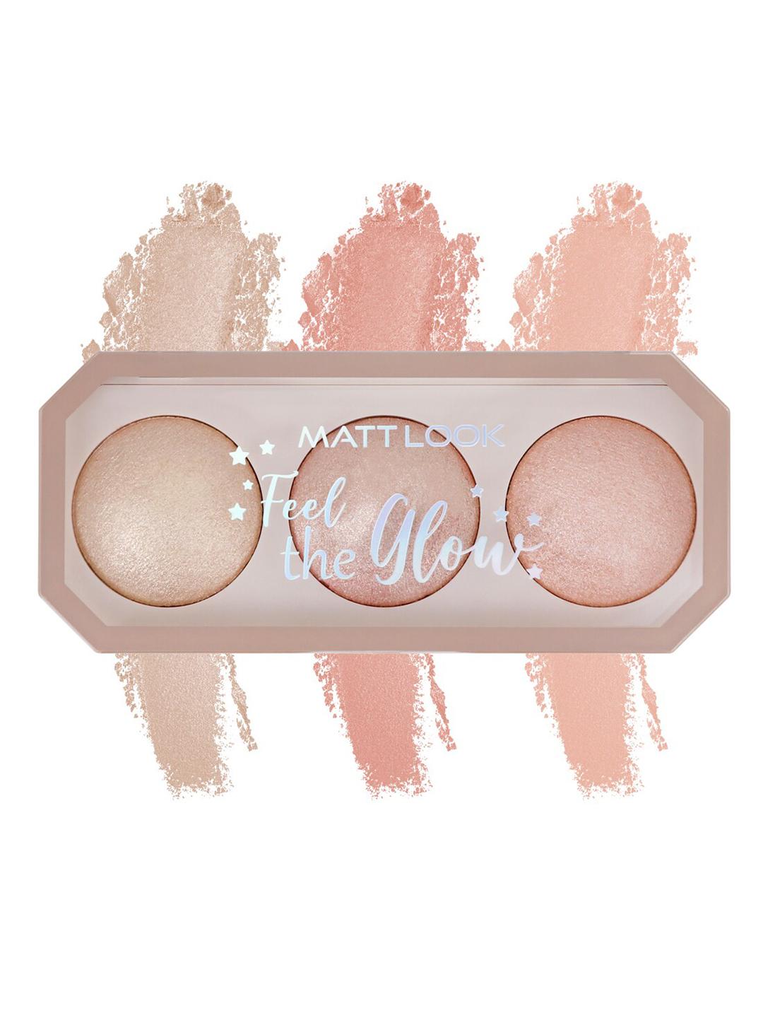 MATTLOOK Feel The Glow Baked Trio Highlighter - Super Vibes - Image 1