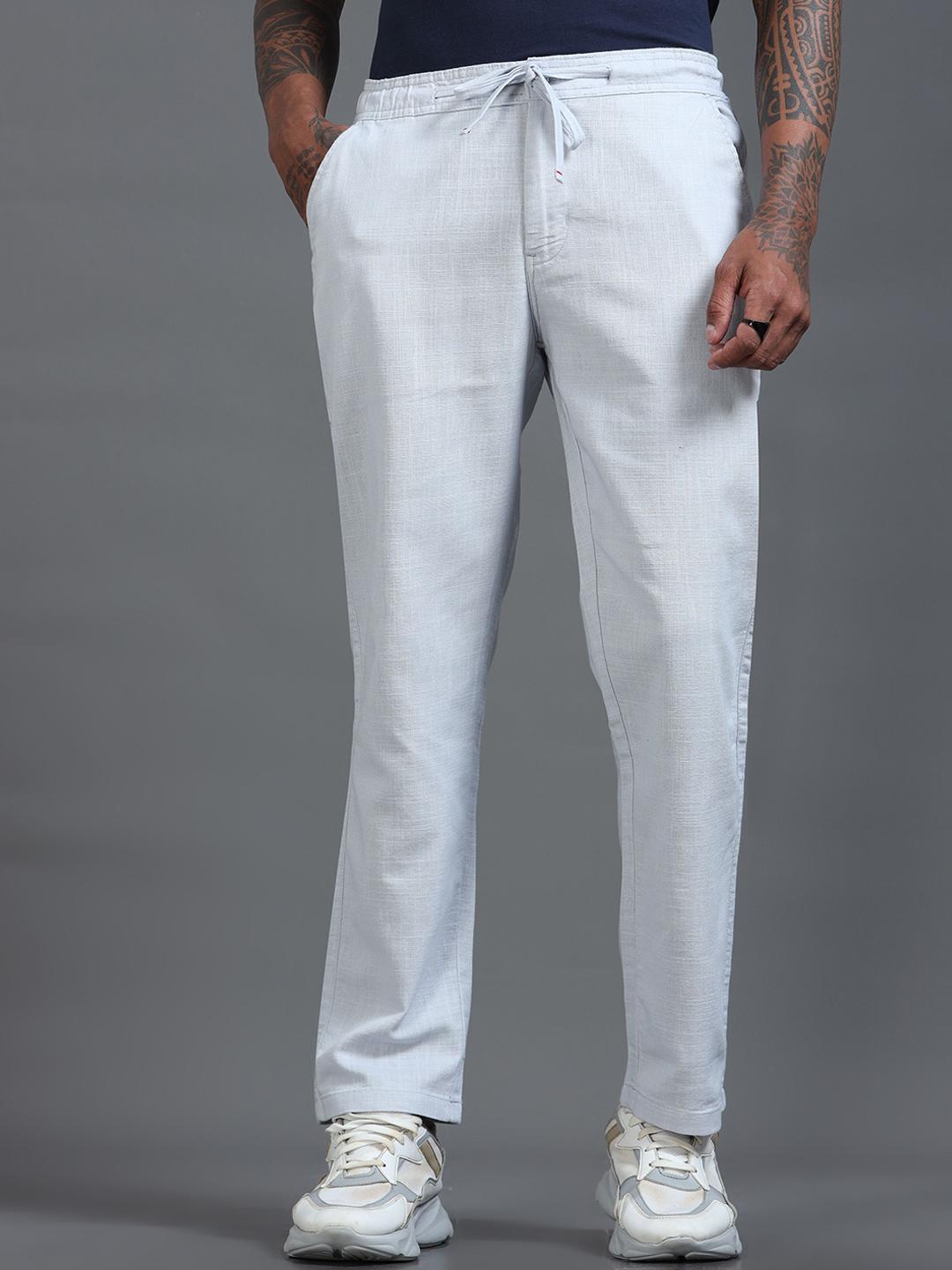 Roadster Men Relaxed Fit Mid-Rise Trousers