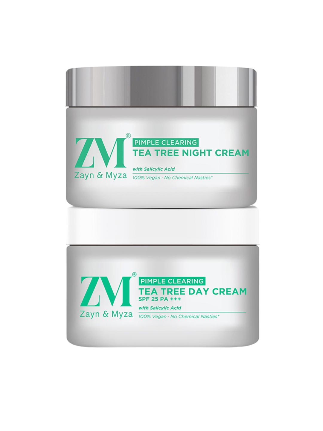 Buy ZM Zayn & Myza Set Of 2 Tea Tree Day & Night Cream Combo For