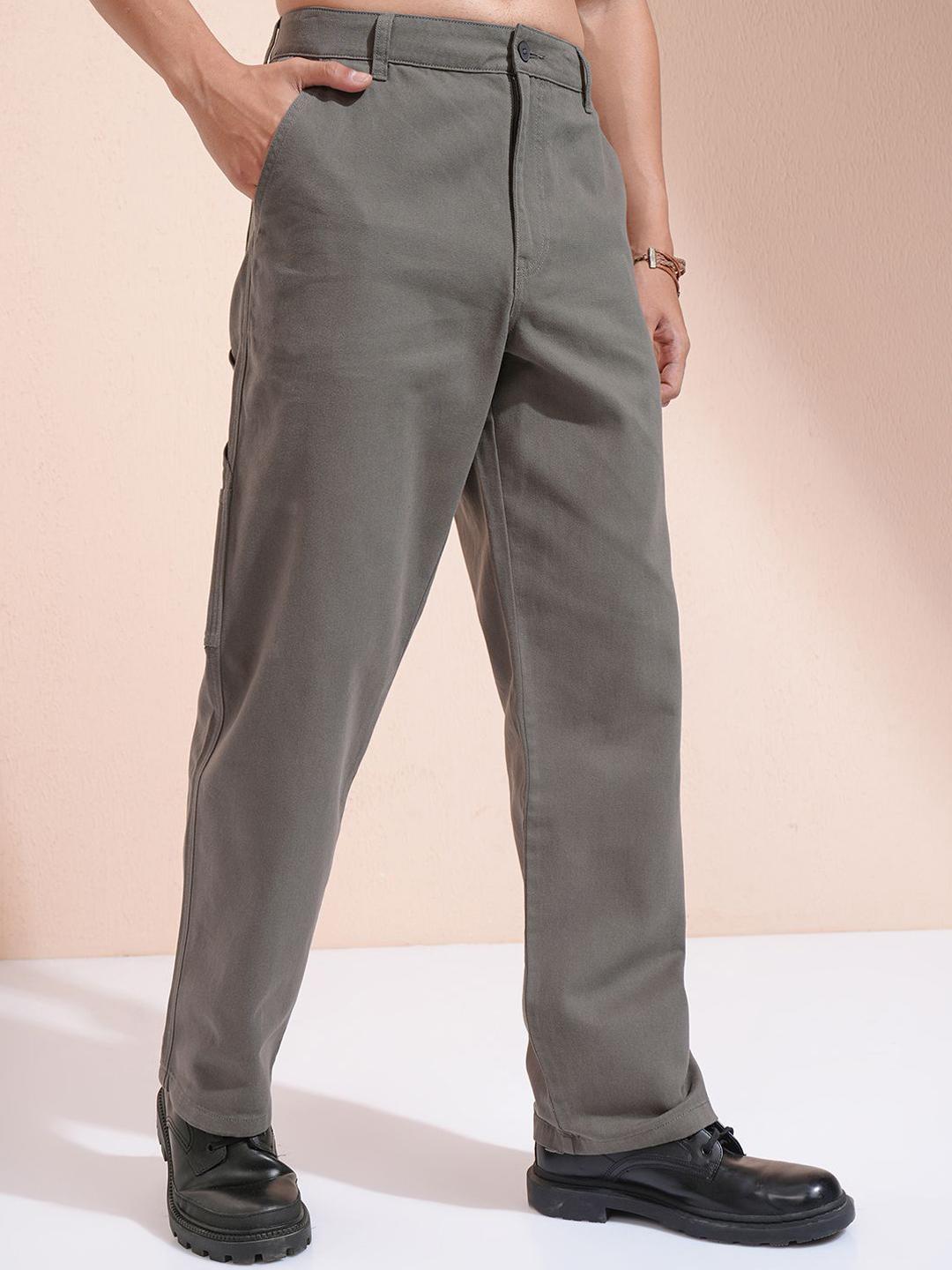 HIGHLANDER Men Straight Fit Cargo Trousers - Image 1