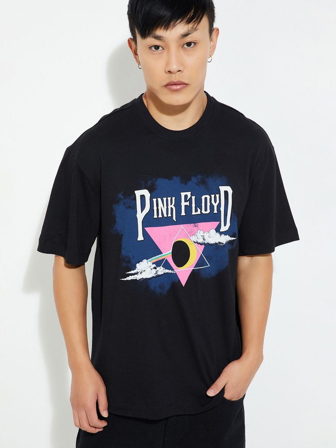 Buy Max URB_N Men Oversized Pink Floyd Printed T-shirt Tshirts