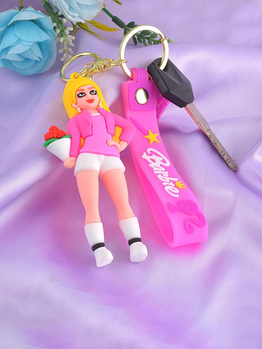 Buy MEMOIR Girls Cute Barbie Doll Hard Silicone Keychain Key