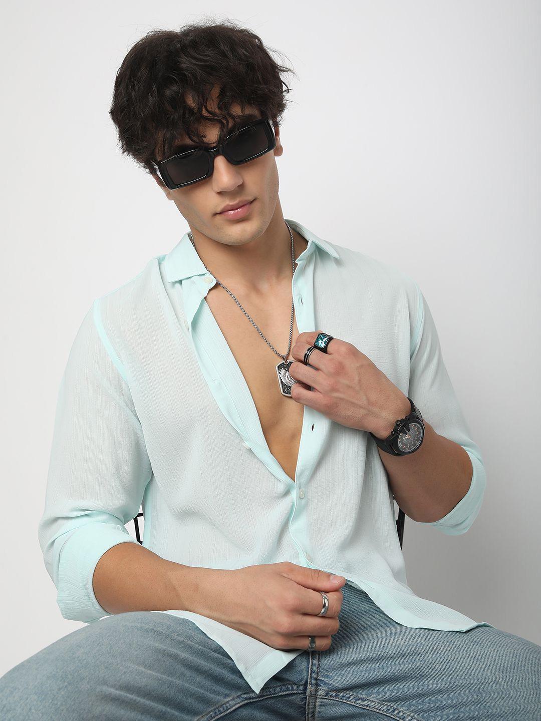 VASTRADO Men Classic Spread Collar Slim Fit Shirt - Image 1
