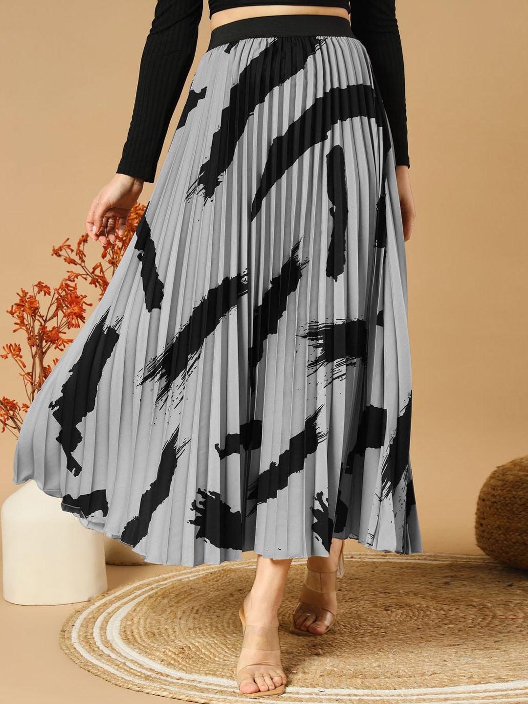 Buy ZWERLON Women Flared Slip-On Maxi Skirt - Skirts for Women