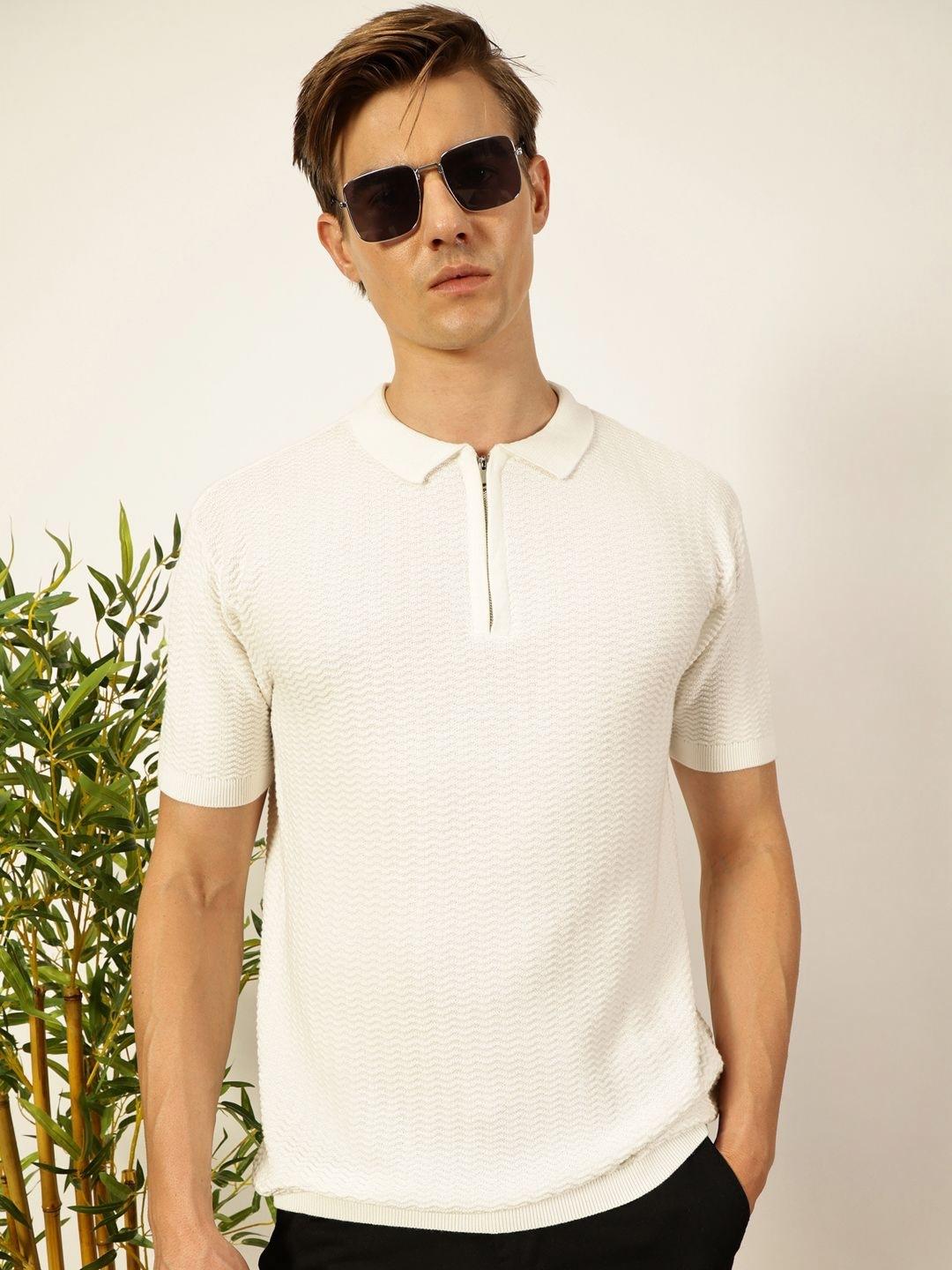 Buy Thomas Scott Men Knit Polo Collar T-shirt - Tshirts for Men