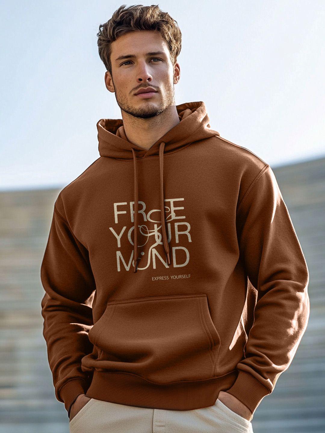 Buy NOBERO Men Printed Hooded Sweatshirt - Sweatshirts for Men