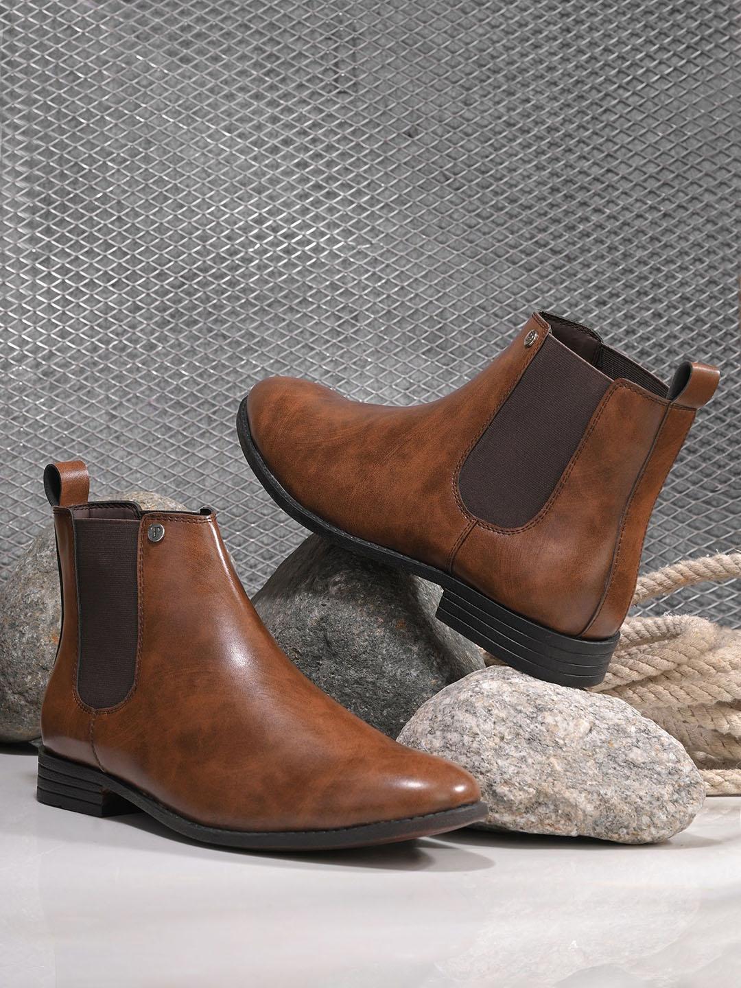 El Paso Men Casual Block-Heeled Chelsea Boots - Image 1