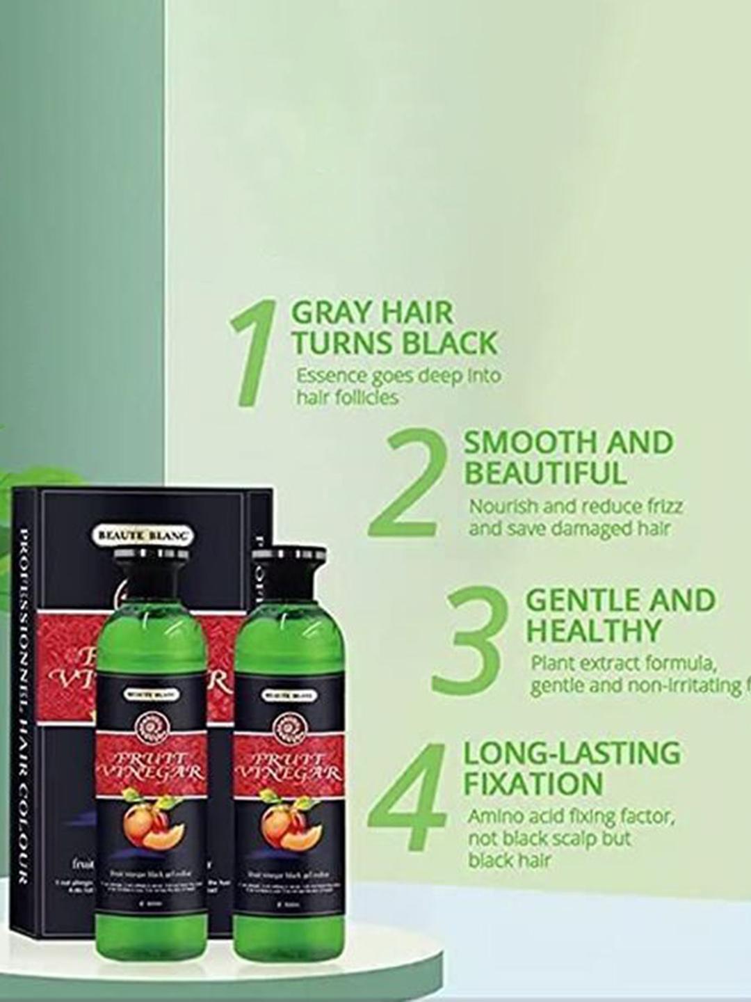Beaute Blanc Fruit Vinegar Hair Gel - 2x500ml - Black Pack of 2 - Image 1