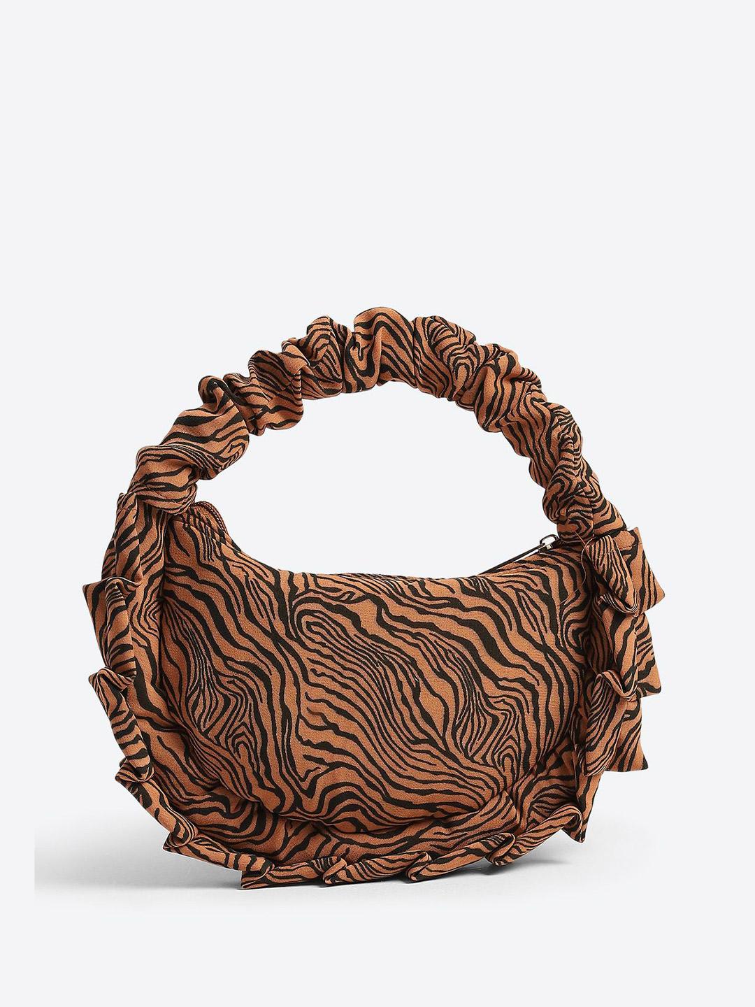 Buy DressBerry Women Animal Print Korean Frill Hand Held Clutch
