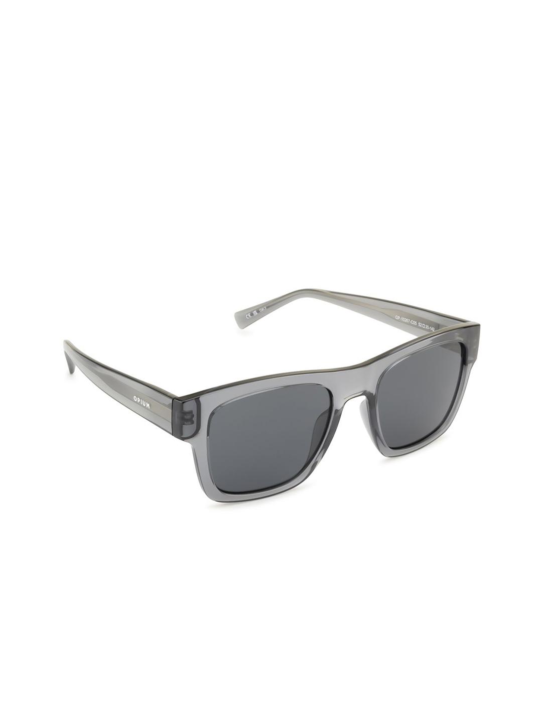 Buy OPIUM Men Grey Wayfarer UV Protected Lens Plastic Sunglasses